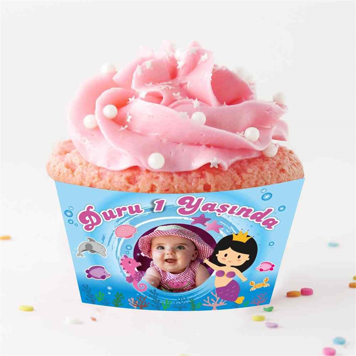 Denizde Deniz kızı Cupcake Sargısı  