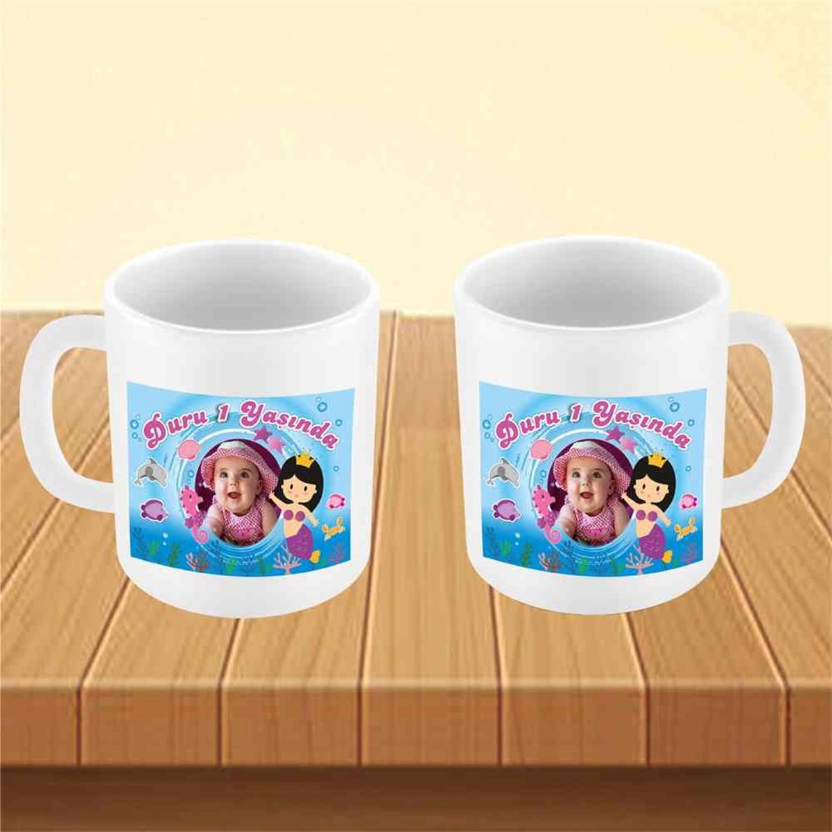 Denizde Deniz kızı Konsept Kupa Bardak Mug  
