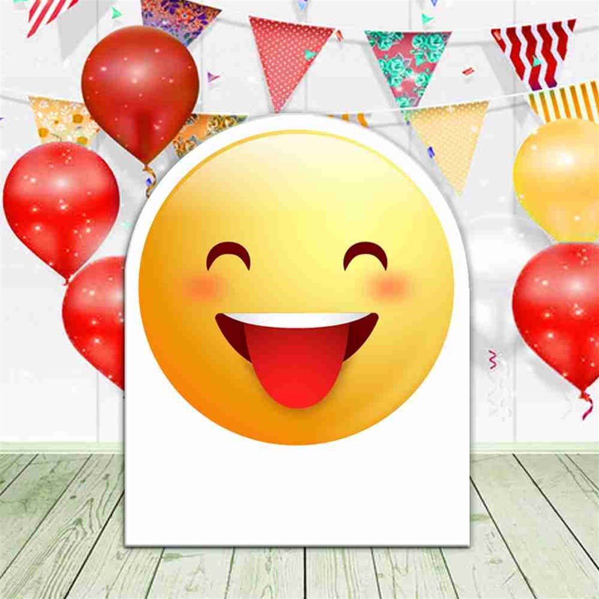 Dil Çıkaran Emoji  Karton Ayaklı Pano 