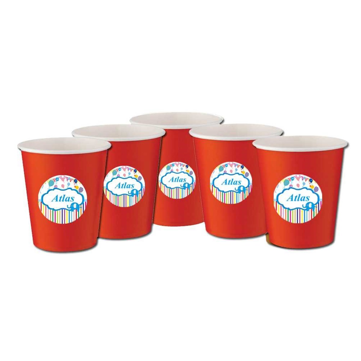 Dinazor Temalı Bardak ve Etiketi 5 Adet  