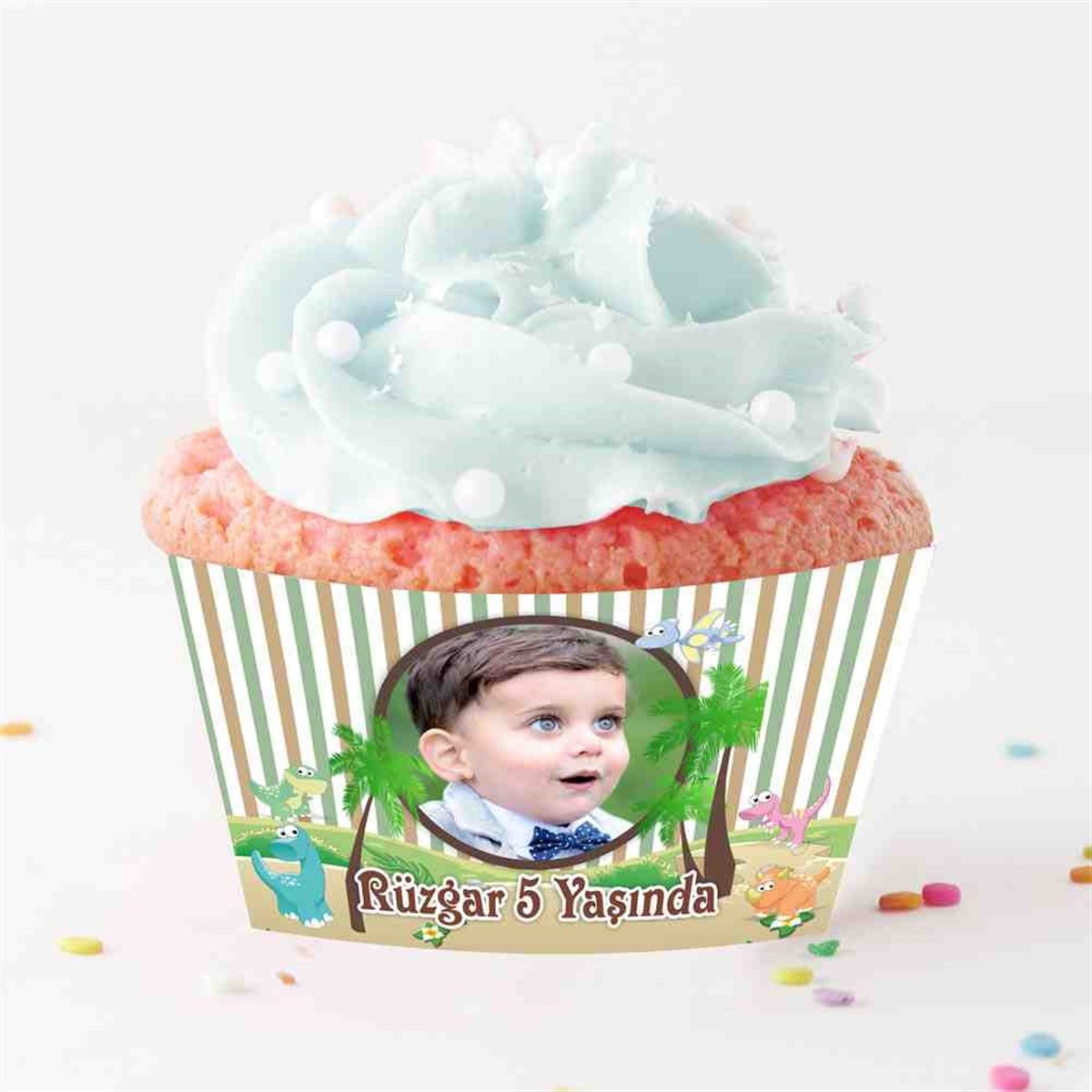 Dinazor Temalı Cupcake Sargısı 