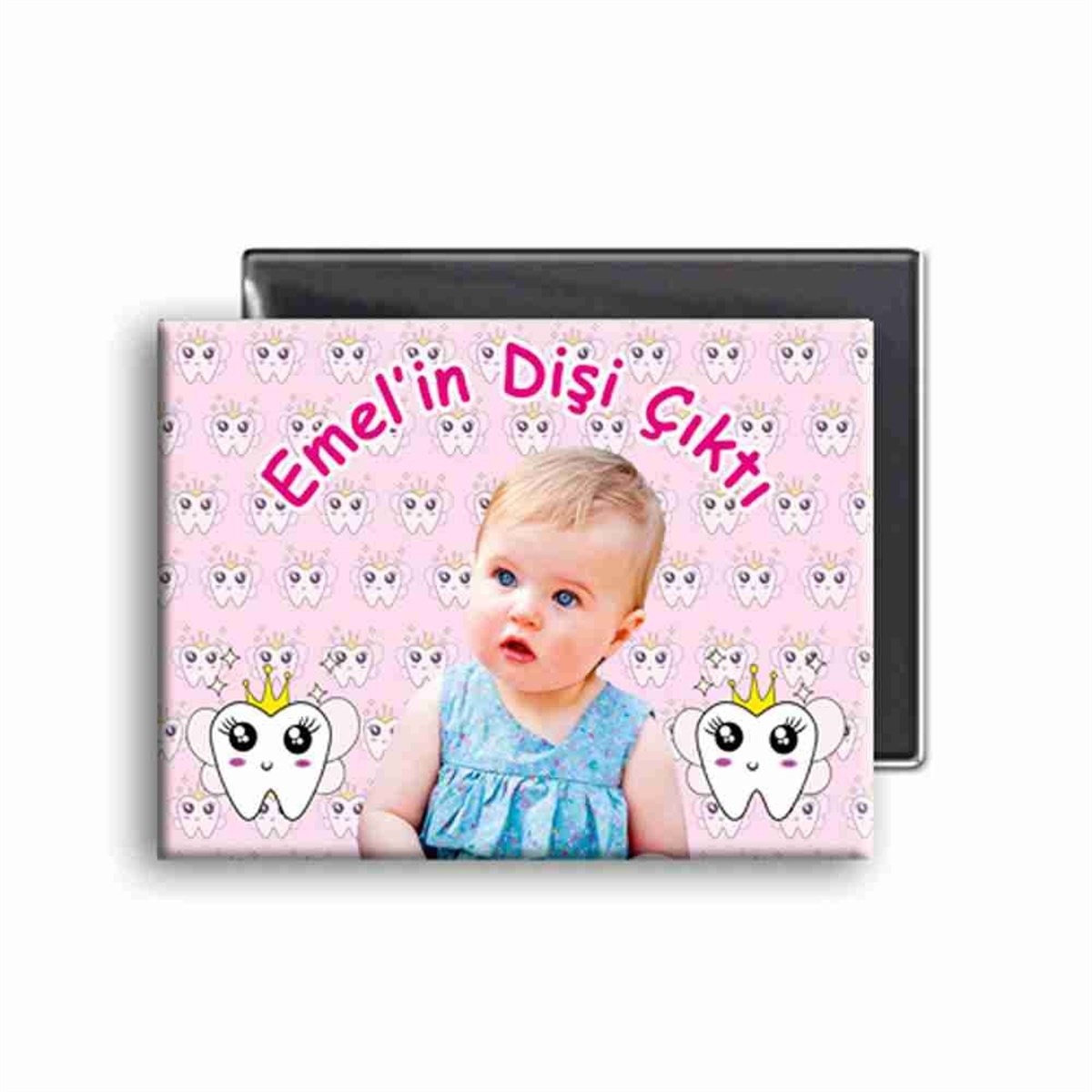 Diş Buğdayı Bıyıklı Diş Mavi Konsept Buzdolabı Magneti 