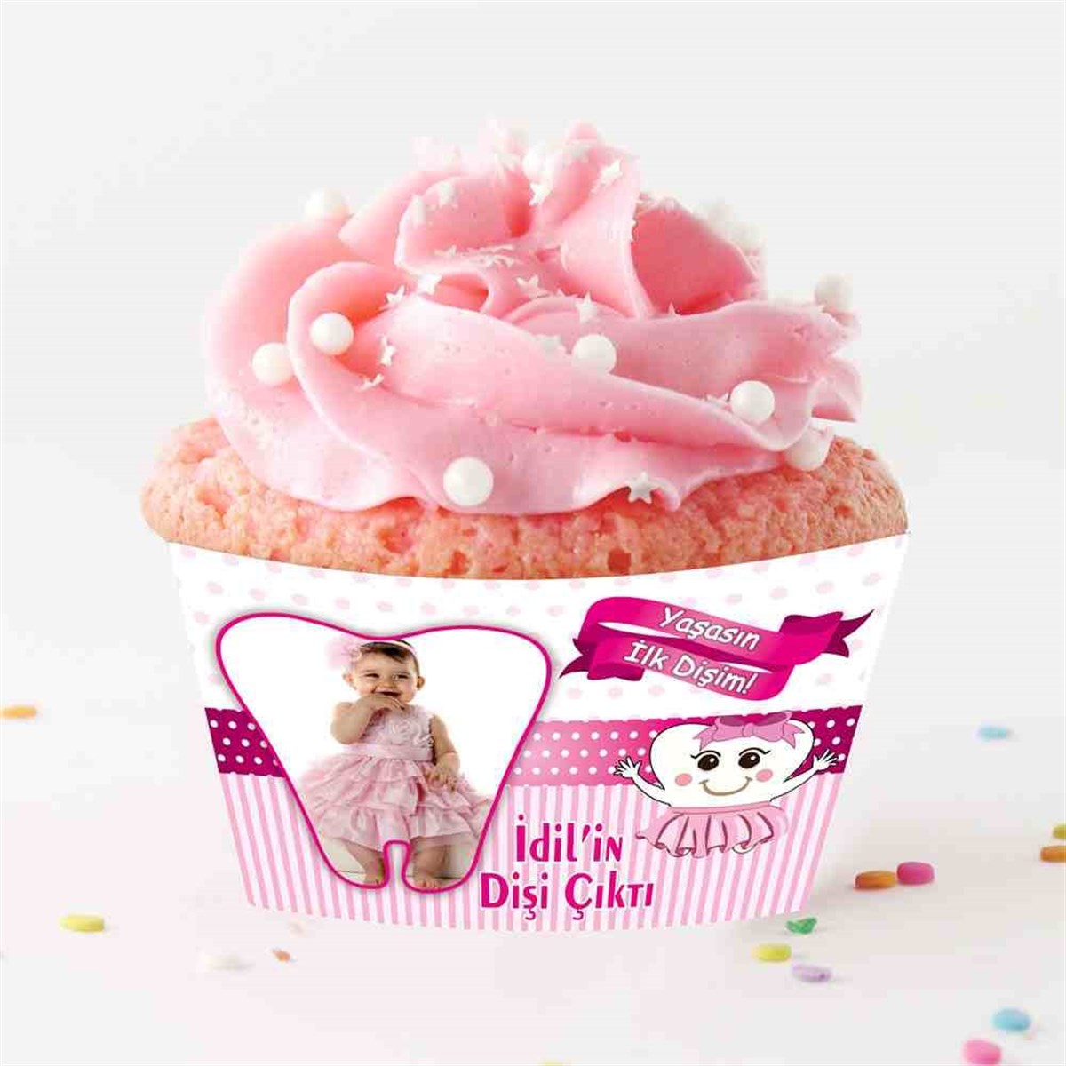 Diş Buğdayı Çerçeveli Partisi Malzemeleri Seti Cupcake Sargısı 