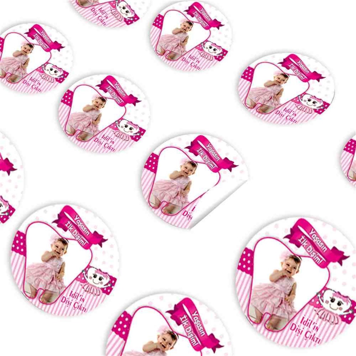 Diş Buğdayı Çerçeveli Partisi Malzemeleri Seti Sticker 30 Adet 
