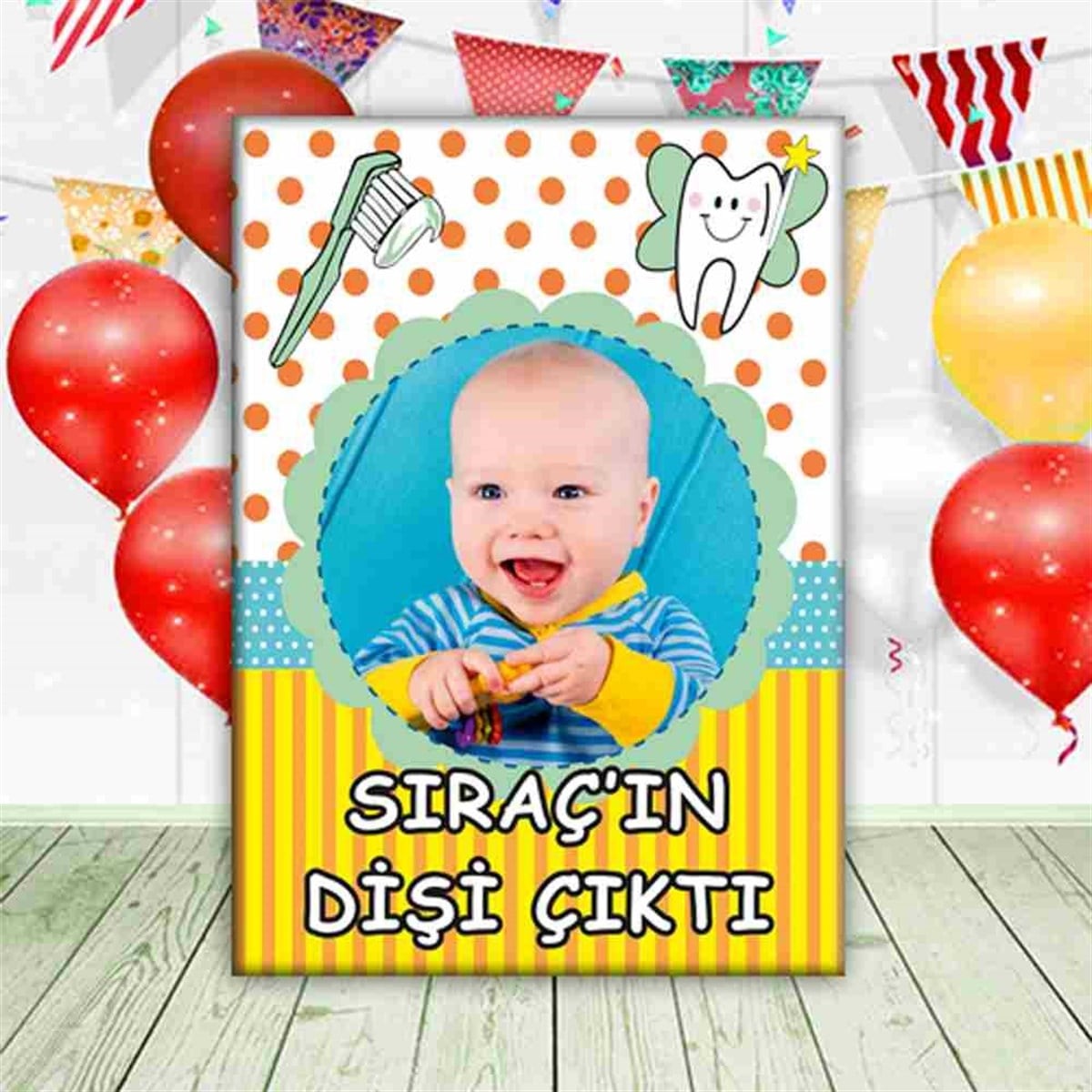 Diş Buğdayı Çerçeveli Partisi Malzemeleri Seti Ayaklı Pano 