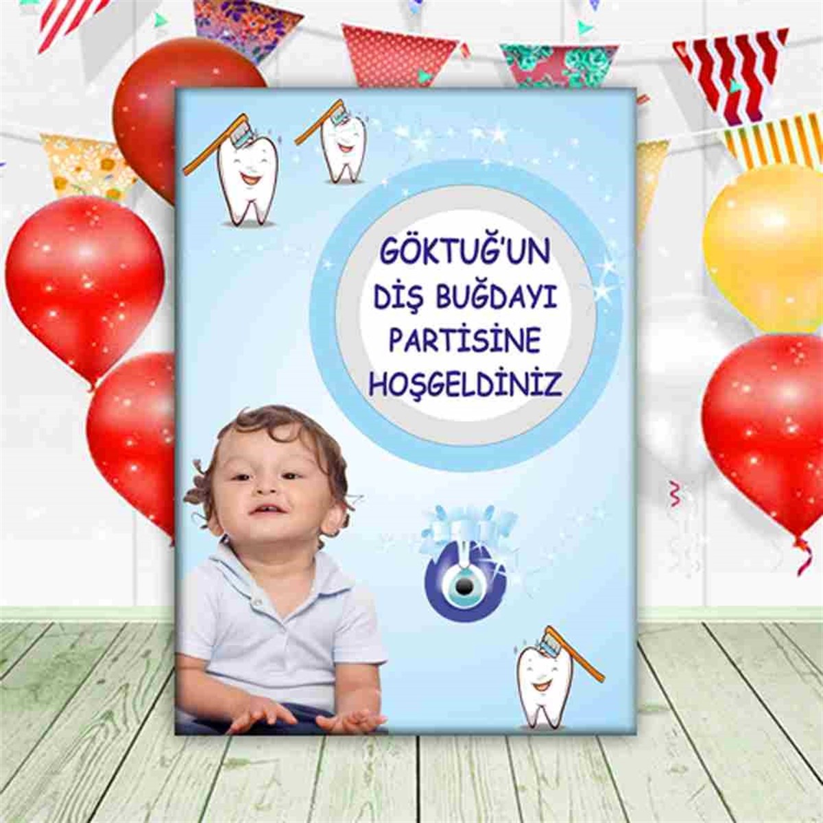 Diş Buğdayı Çerçeveli Utangaç Ayaklı Pano 