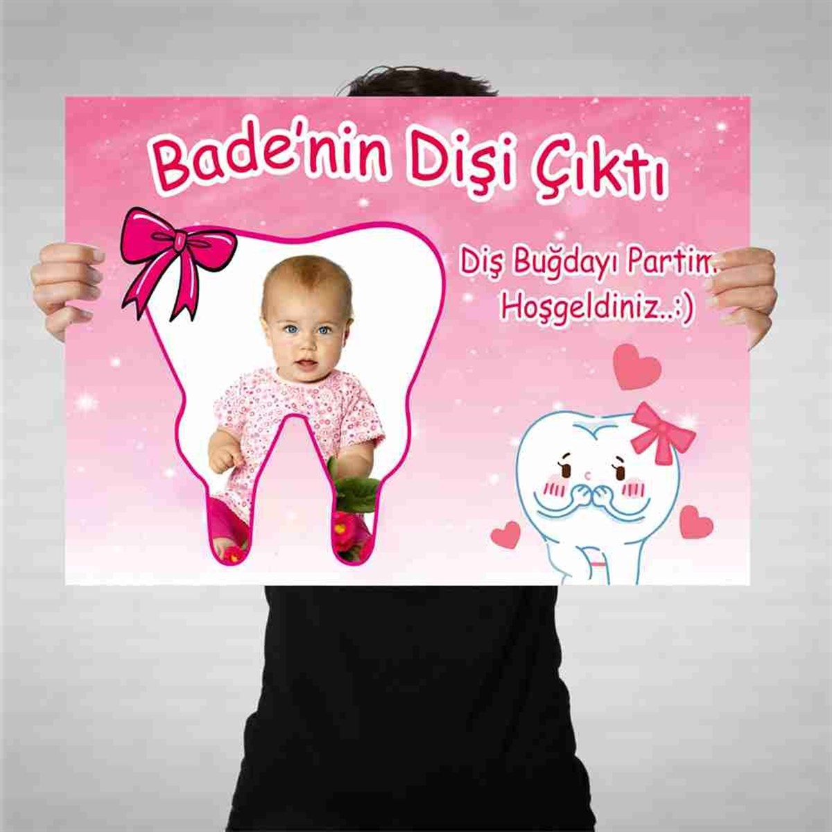 Diş Buğdayı Çerçeveli Utangaç Bez Afiş 