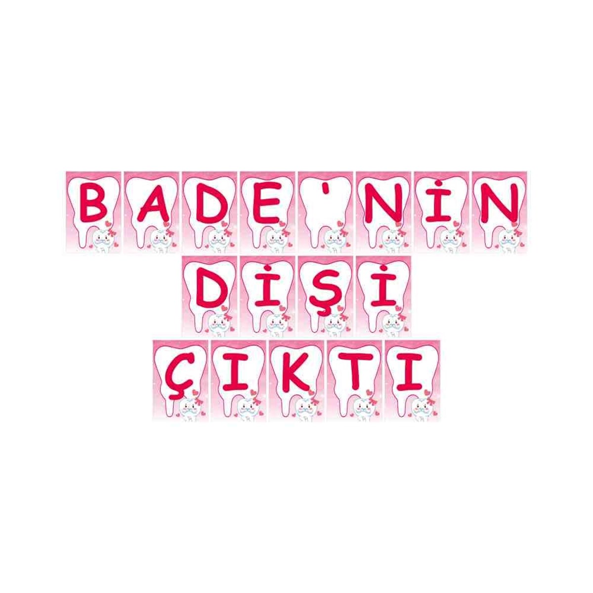 Diş Buğdayı Çerçeveli Utangaç Harf Banner 