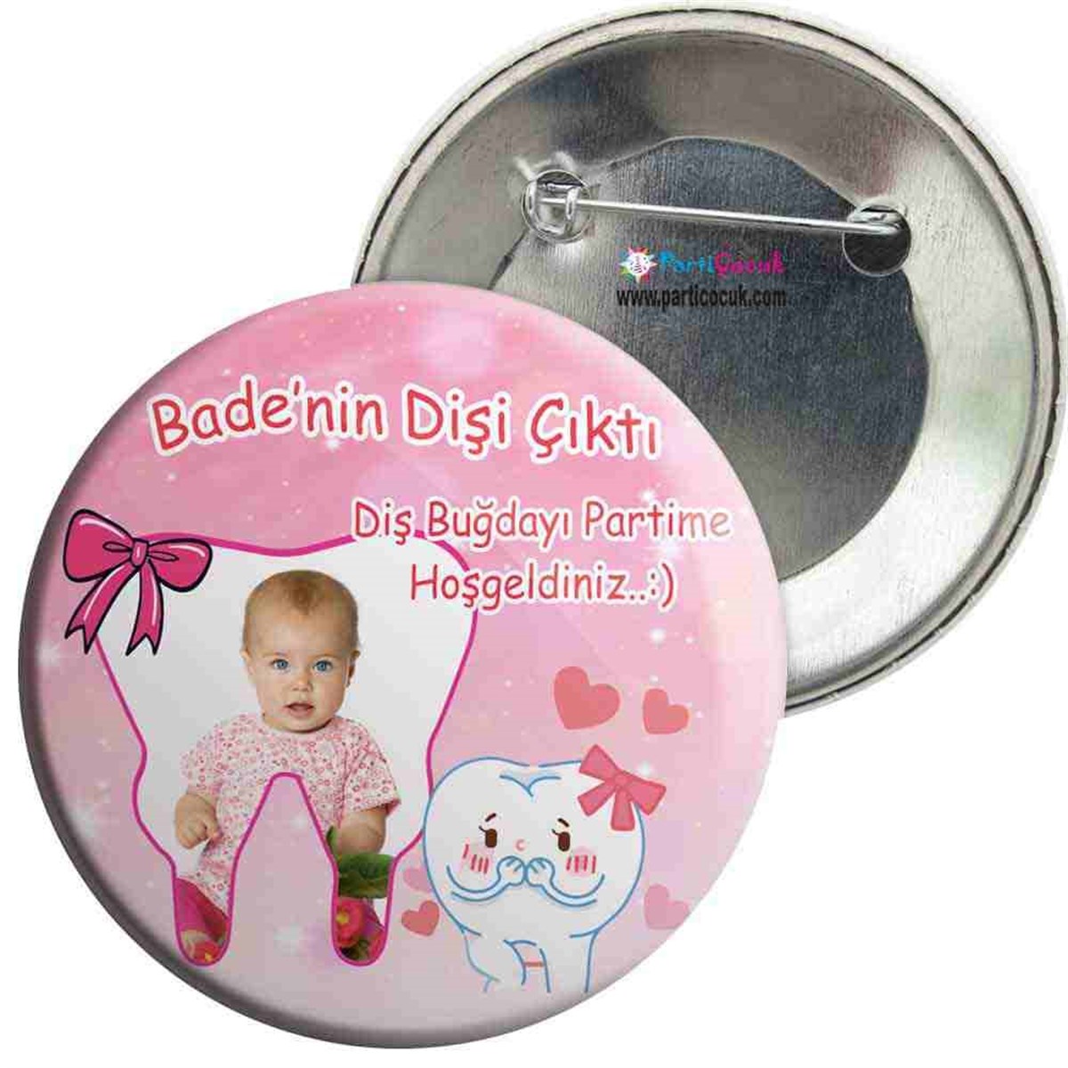 Diş Buğdayı Çerçeveli Utangaç İğneli Rozet 