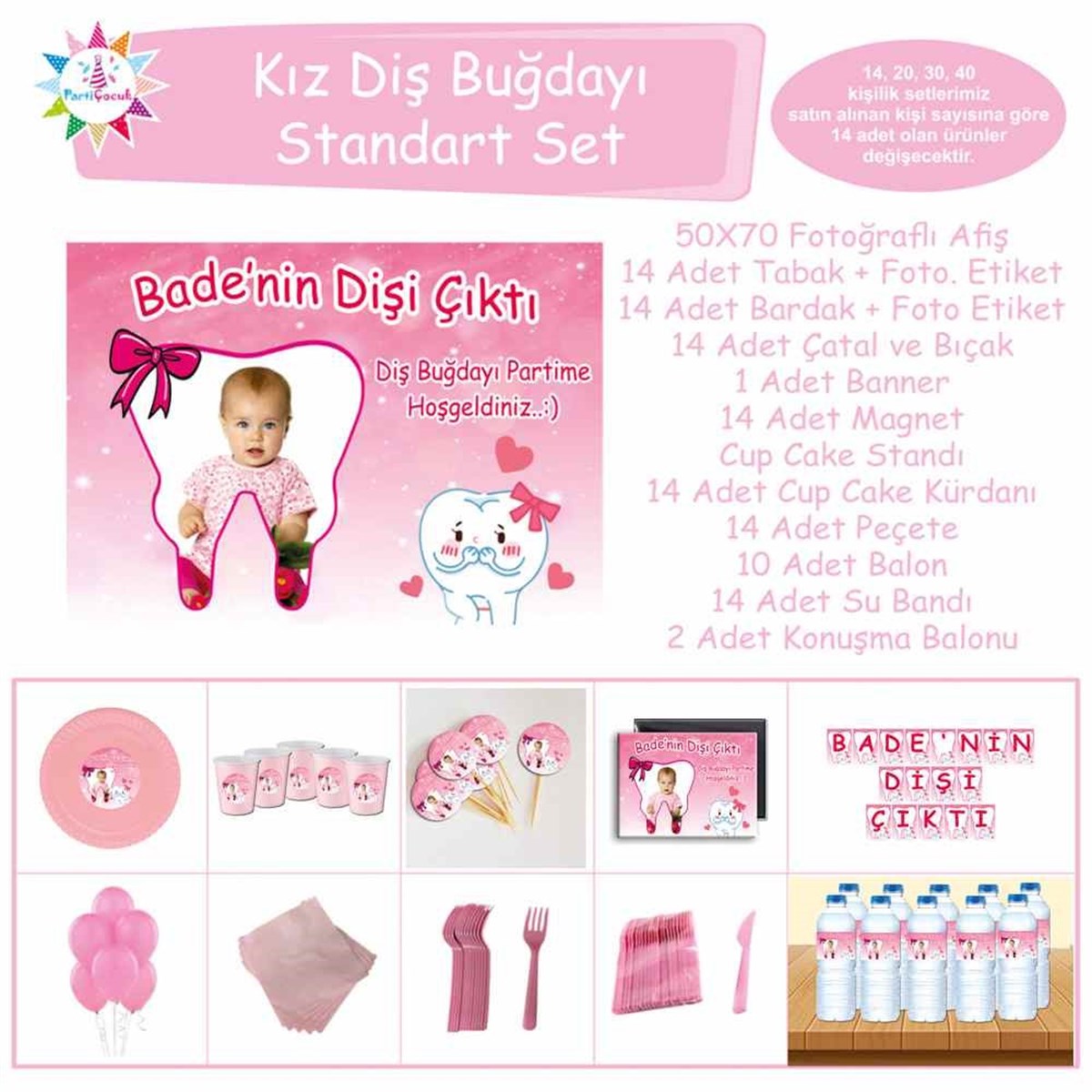 Diş Buğdayı Çerçeveli Utangaç Standart Set 