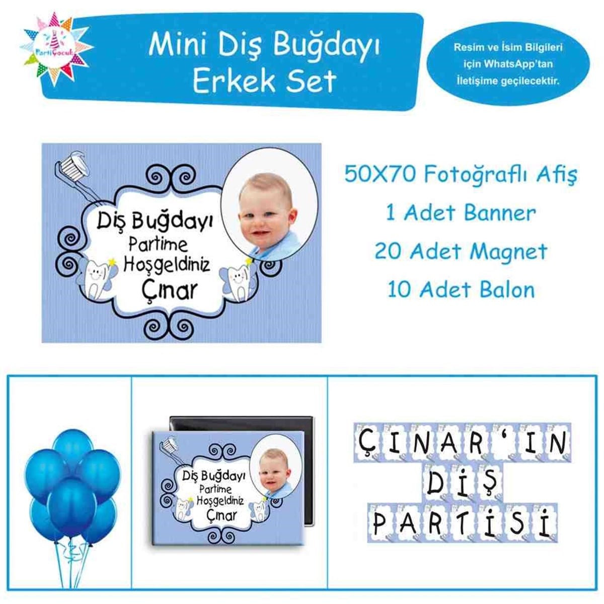 Diş Buğdayı Diş Fırçalı Parti Malzemeleri Mini Set 