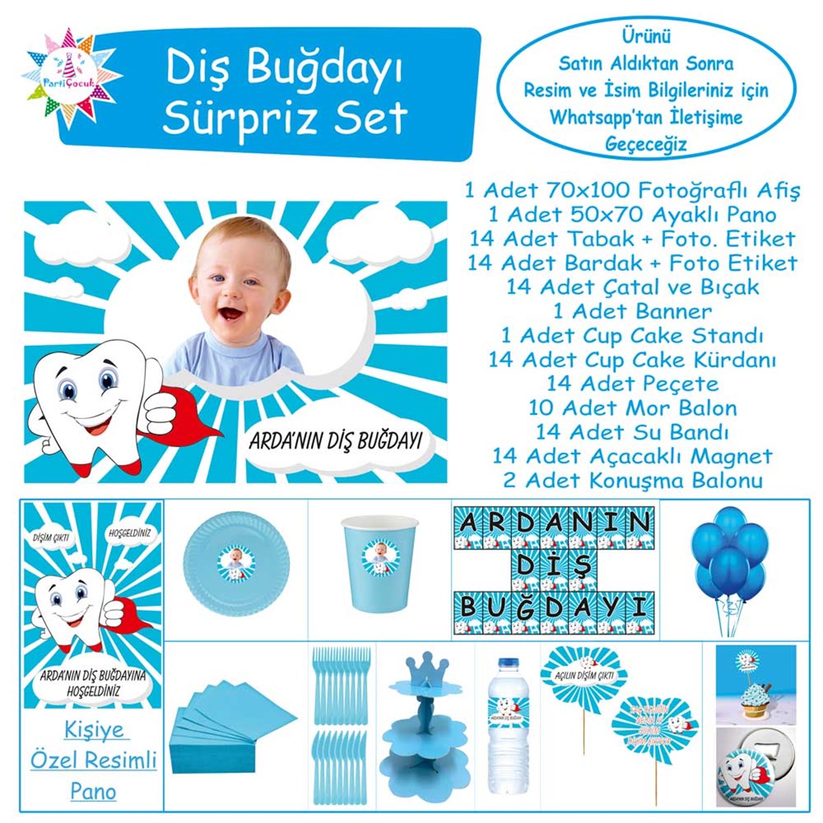 Diş Buğdayı Erkek Çocuğu Süpriz Set  