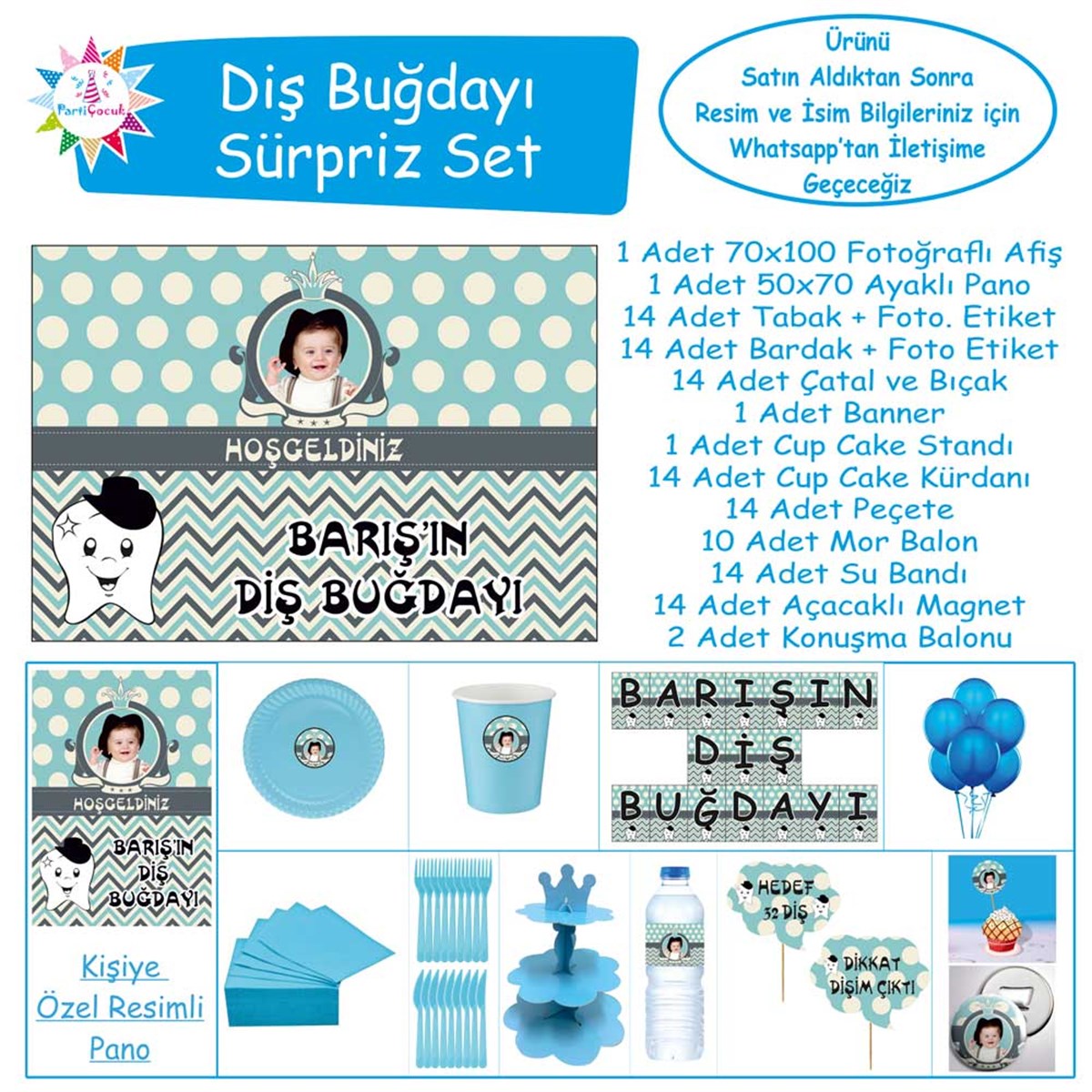 Diş Buğdayı Erkek Çocuğu Süpriz Set  