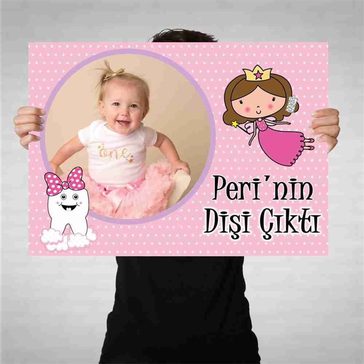 Diş Buğdayı Fiyonklu Pembe Diş Bez Afiş 