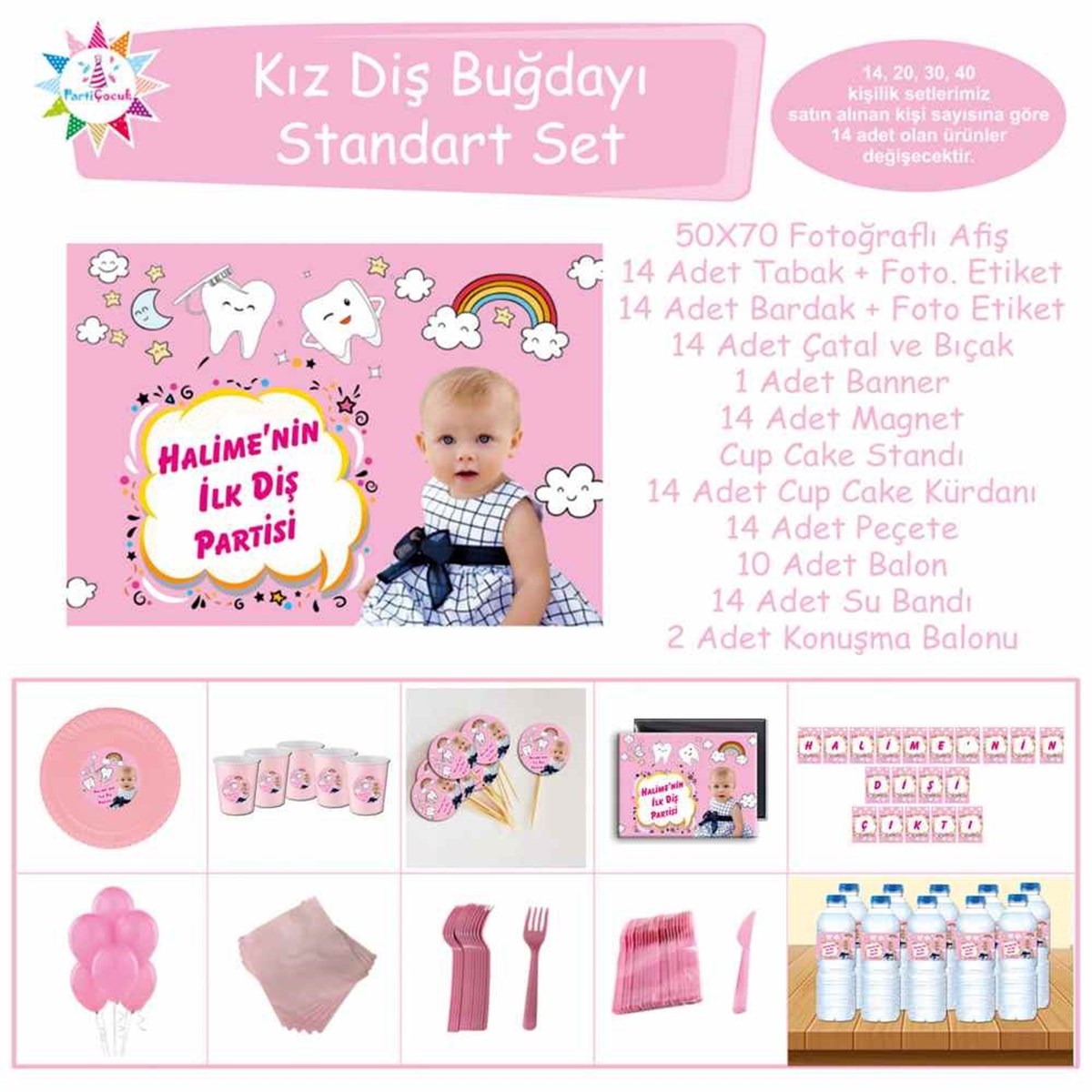 Diş Buğdayı Gökkuşağı ve Dişli Standart Set 