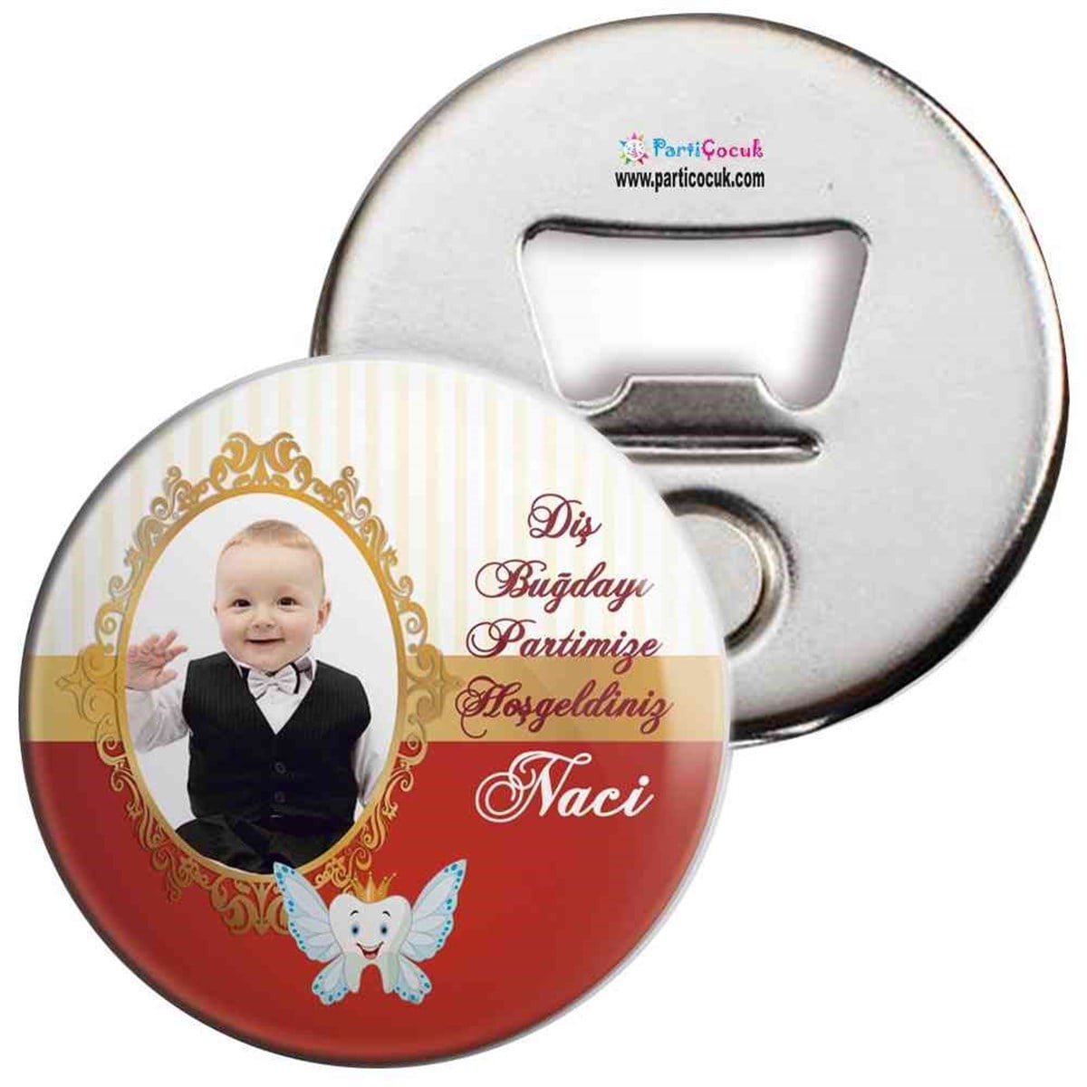 Diş Buğdayı Gold Kırmızı Melek Dişli Açacaklı Magnet 