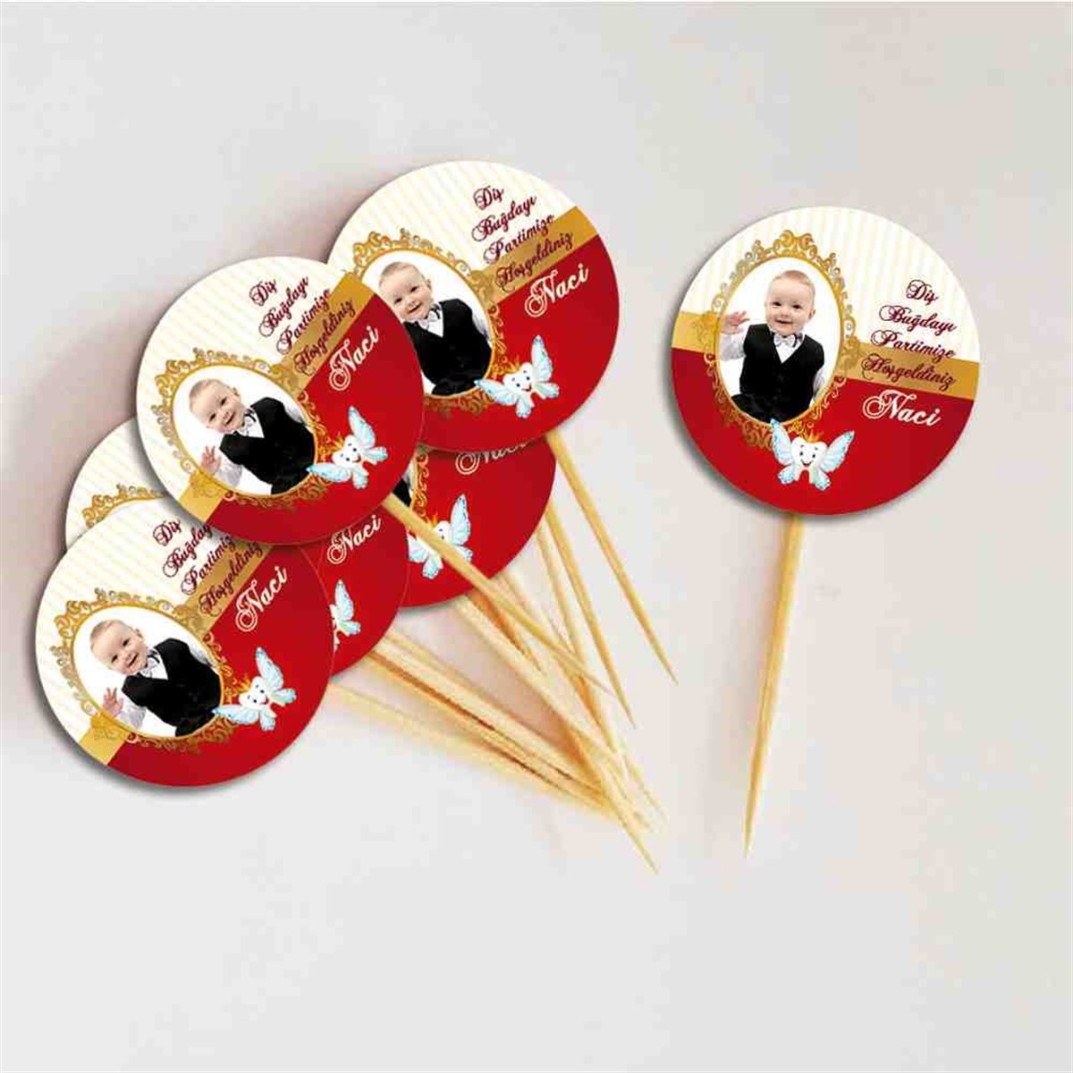 Diş Buğdayı Gold Kırmızı Melek Dişli Cupcake Kurdanı 