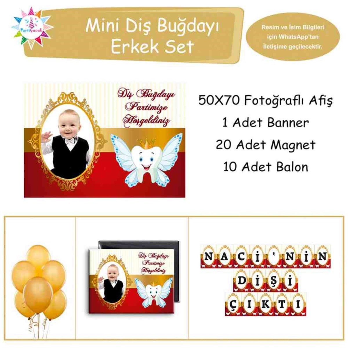Diş Buğdayı Gold Kırmızı Melek Dişli Mini Set 