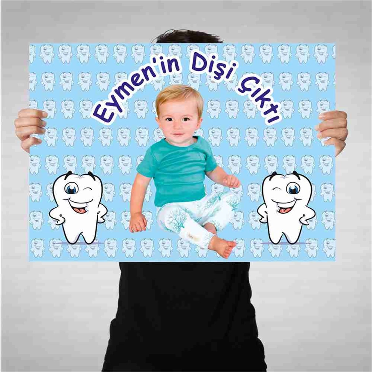 Diş Buğdayı Göz Kırpan Bez Afiş 