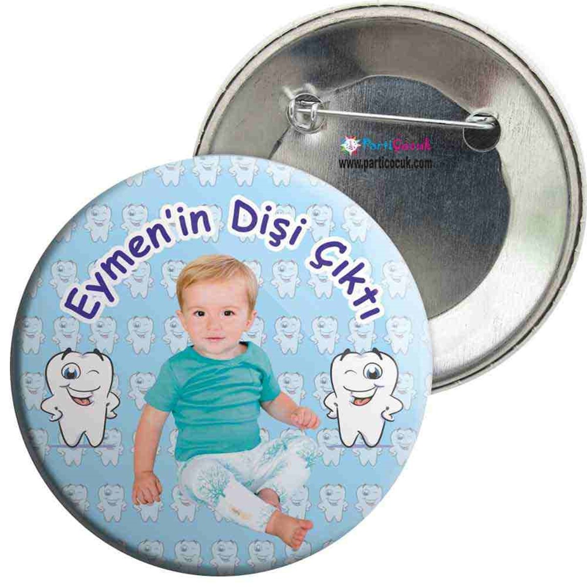 Diş Buğdayı Göz Kırpan İğneli Rozet 