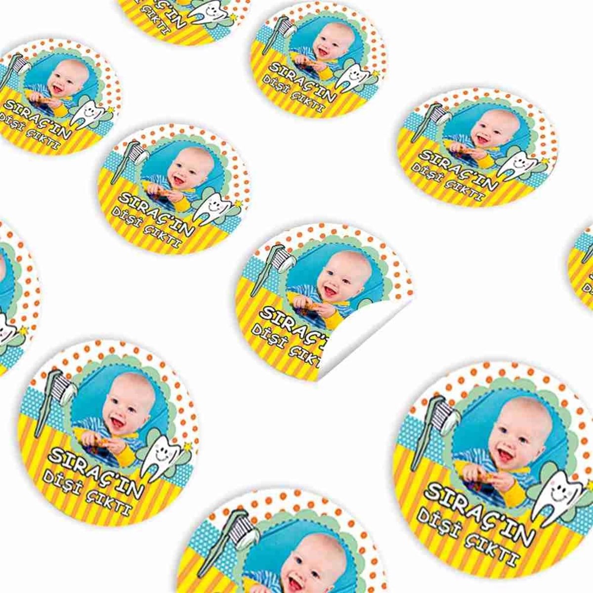 Diş Buğdayı Kavuniçi Diş Sticker 30 Adet 