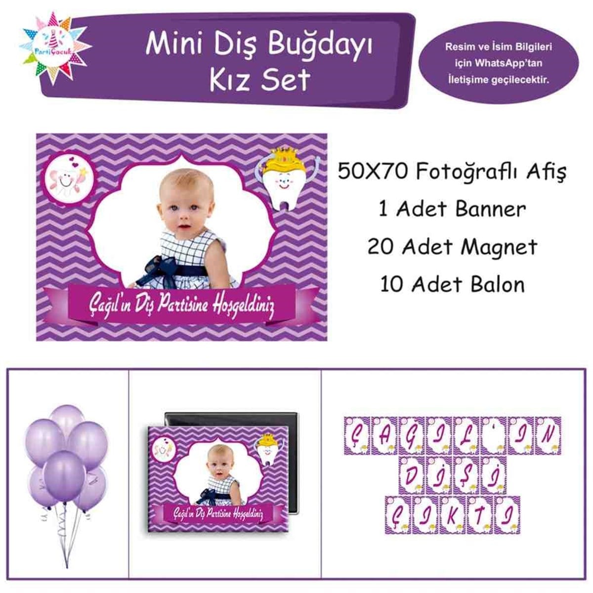 Diş Buğdayı Kırmızı Kelebekli Parti Seti Mini Set 
