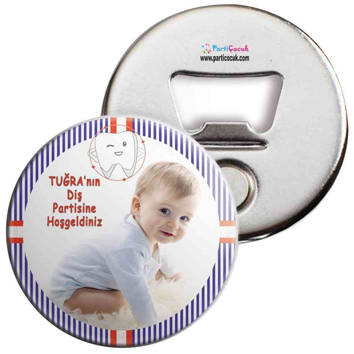 Diş Buğdayı Kırmızı Lacivert Açacaklı Magnet 