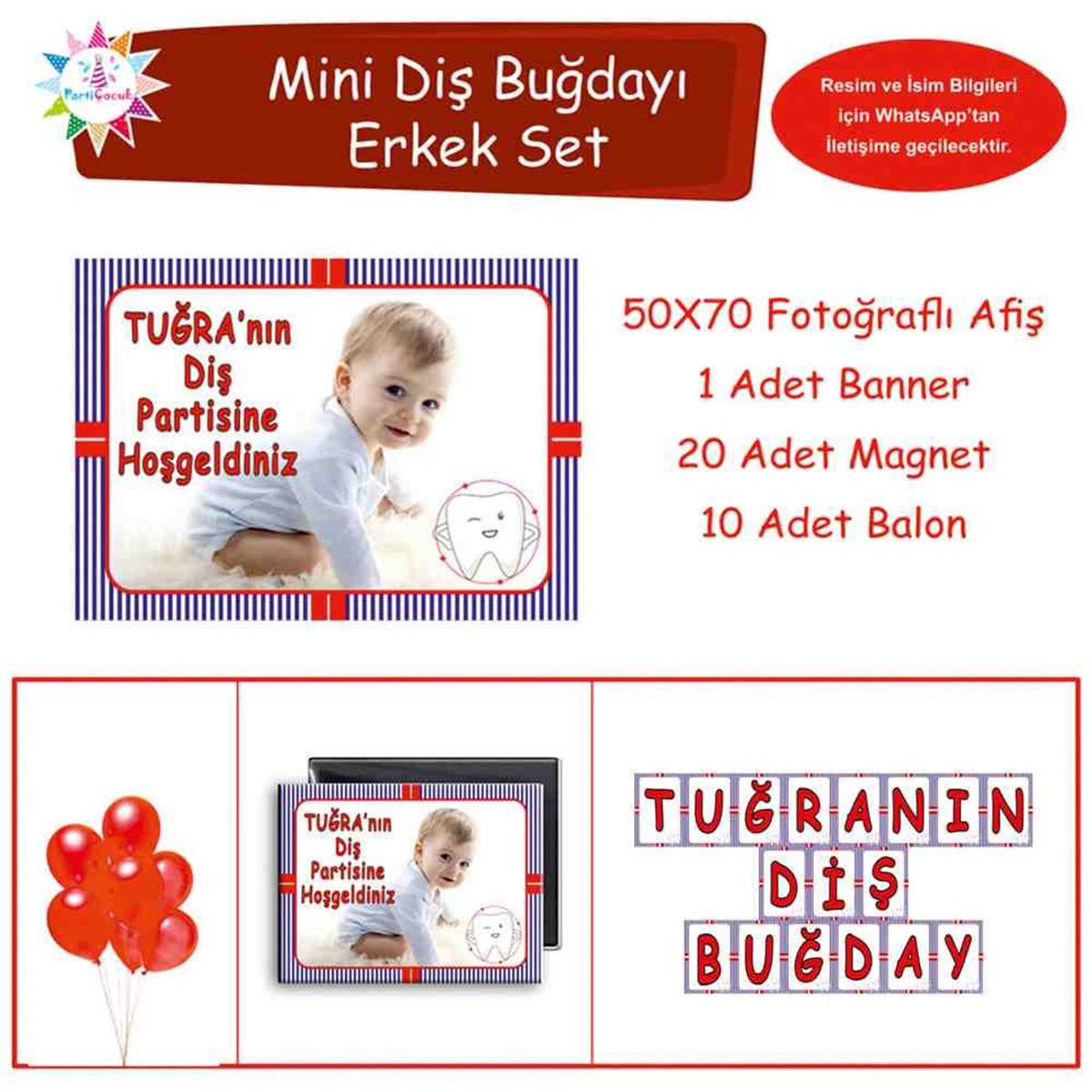 Diş Buğdayı Kırmızı Lacivert Mini Set 