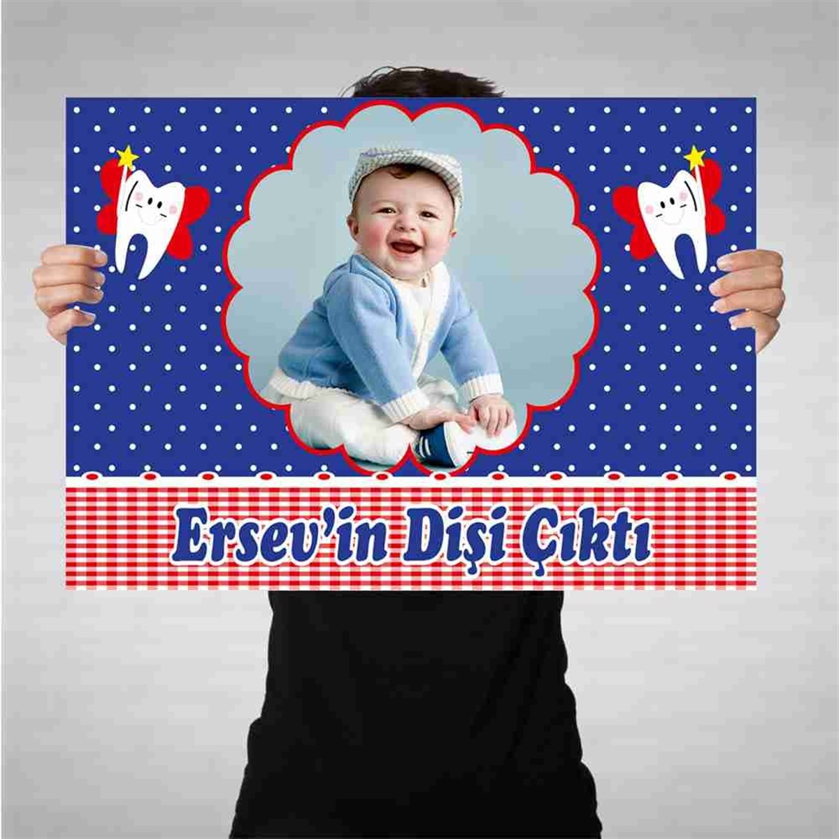 Diş Buğdayı Kırmızı Melekli Bez Afiş 