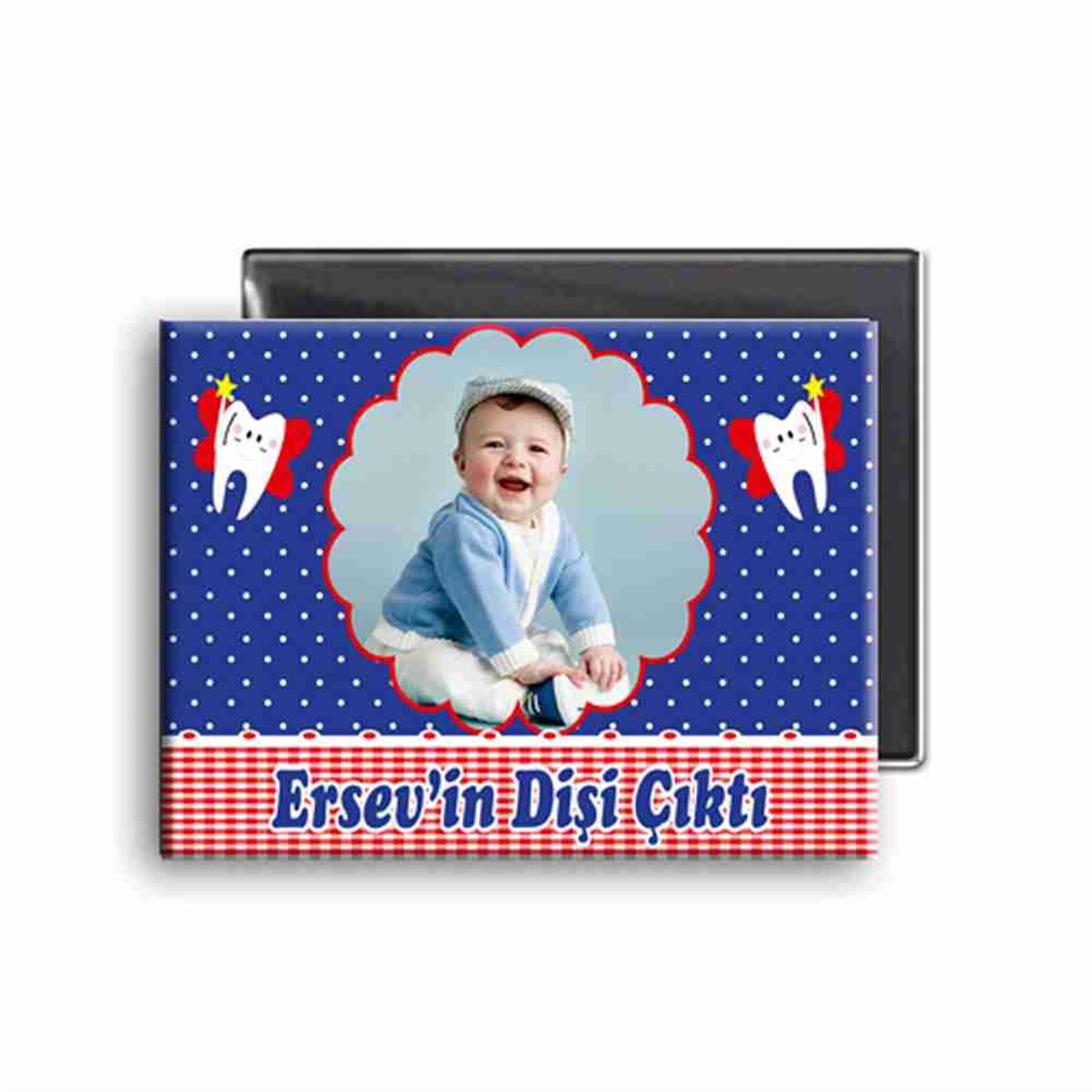Diş Buğdayı Kırmızı Melekli Buzdolabı Magneti 