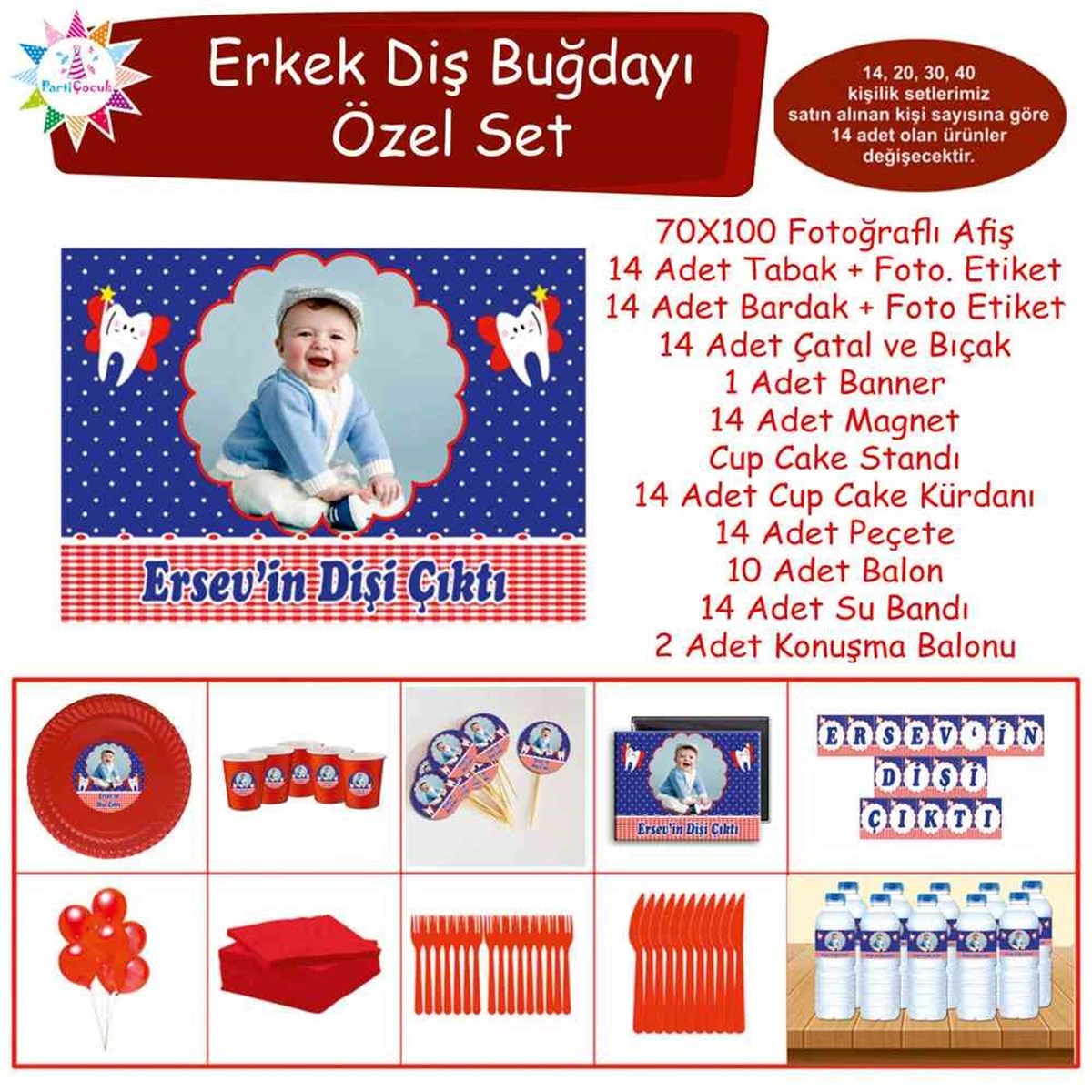Diş Buğdayı Kırmızı Melekli Diş Özel Set 
