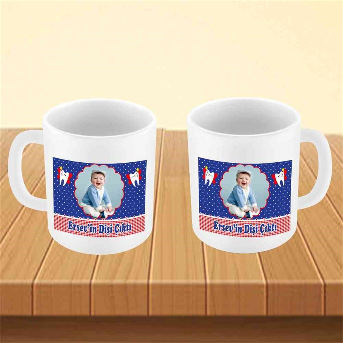 Diş Buğdayı Kırmızı Melekli Kupa Bardak Mug  