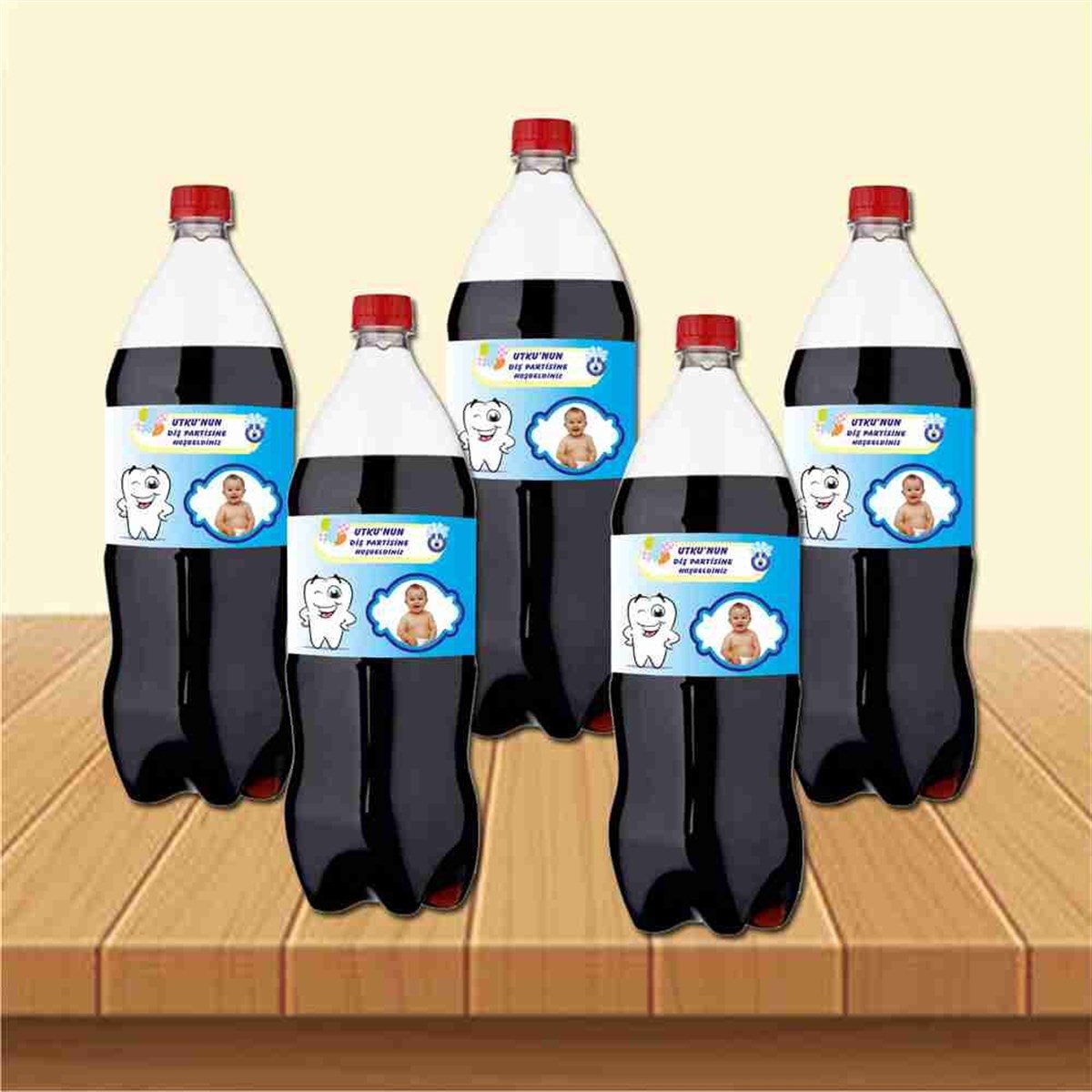 Diş Buğdayı Komik Mavi Cola Şisesi Bandı 