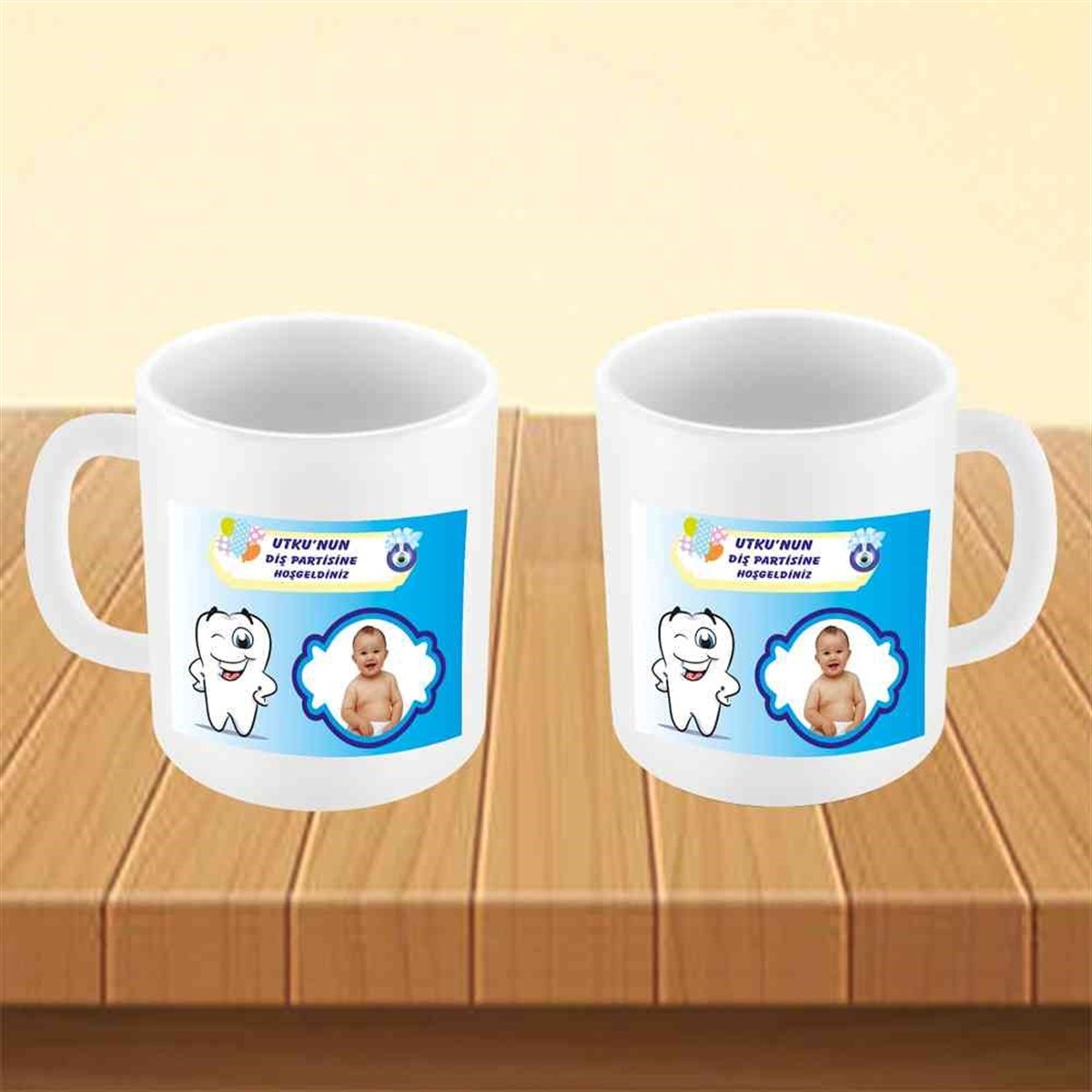 Diş Buğdayı Komik Mavi Kupa Bardak Mug  