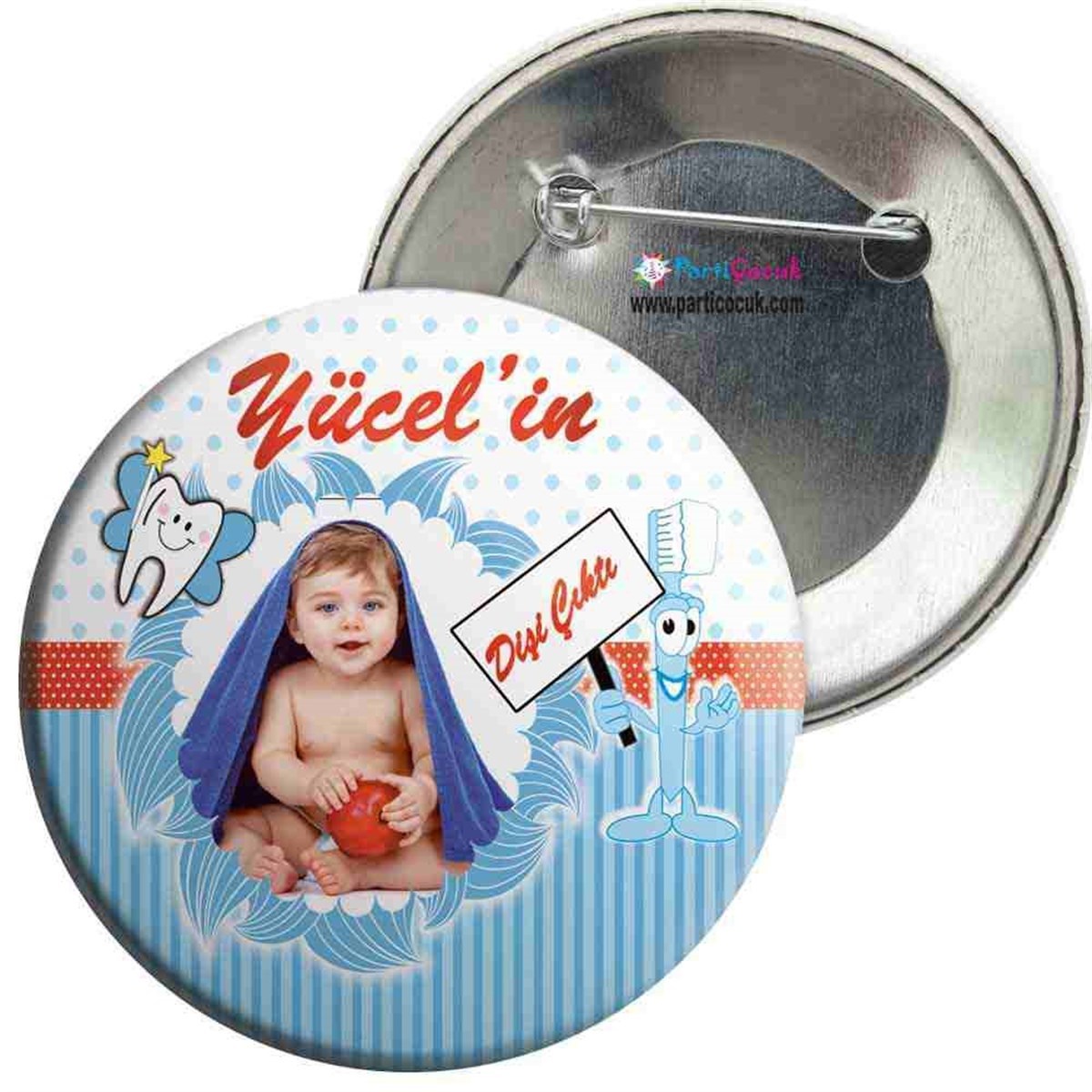 Diş Buğdayı Levhalı Diş Fırçalı İğneli Rozet 