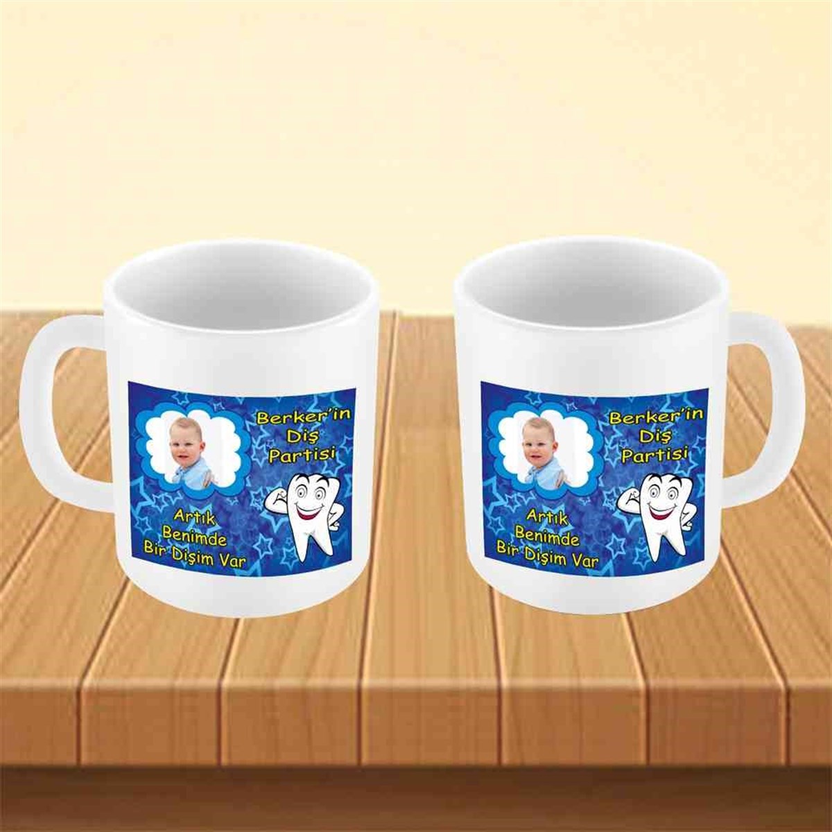 Diş Buğdayı Mavi Güçlü Diş Kupa Bardak Mug  