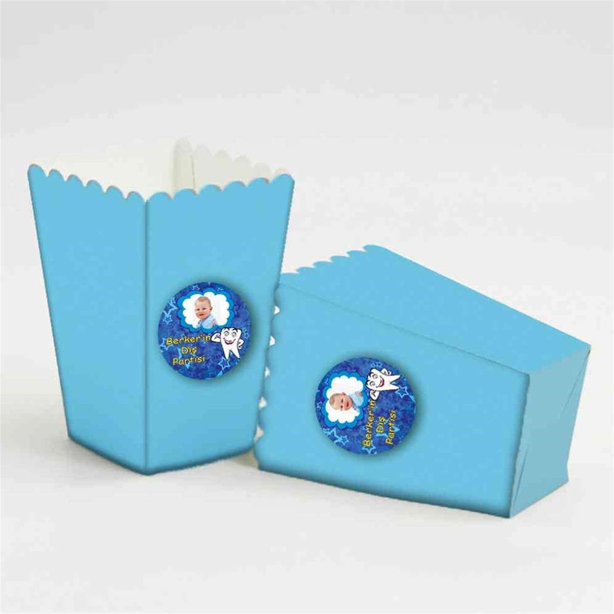 Diş Buğdayı Mavi Güçlü Diş Popcorn Kutusu 10 Adet  