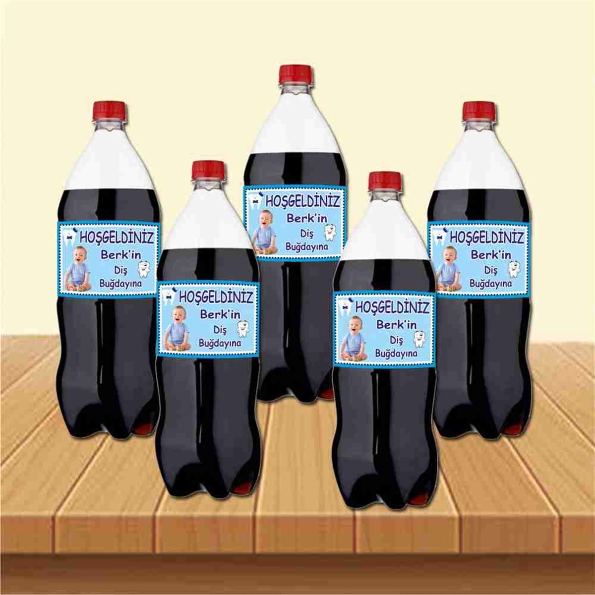 Diş Buğdayı Mavi Taçlı Diş Cola Şisesi Bandı 