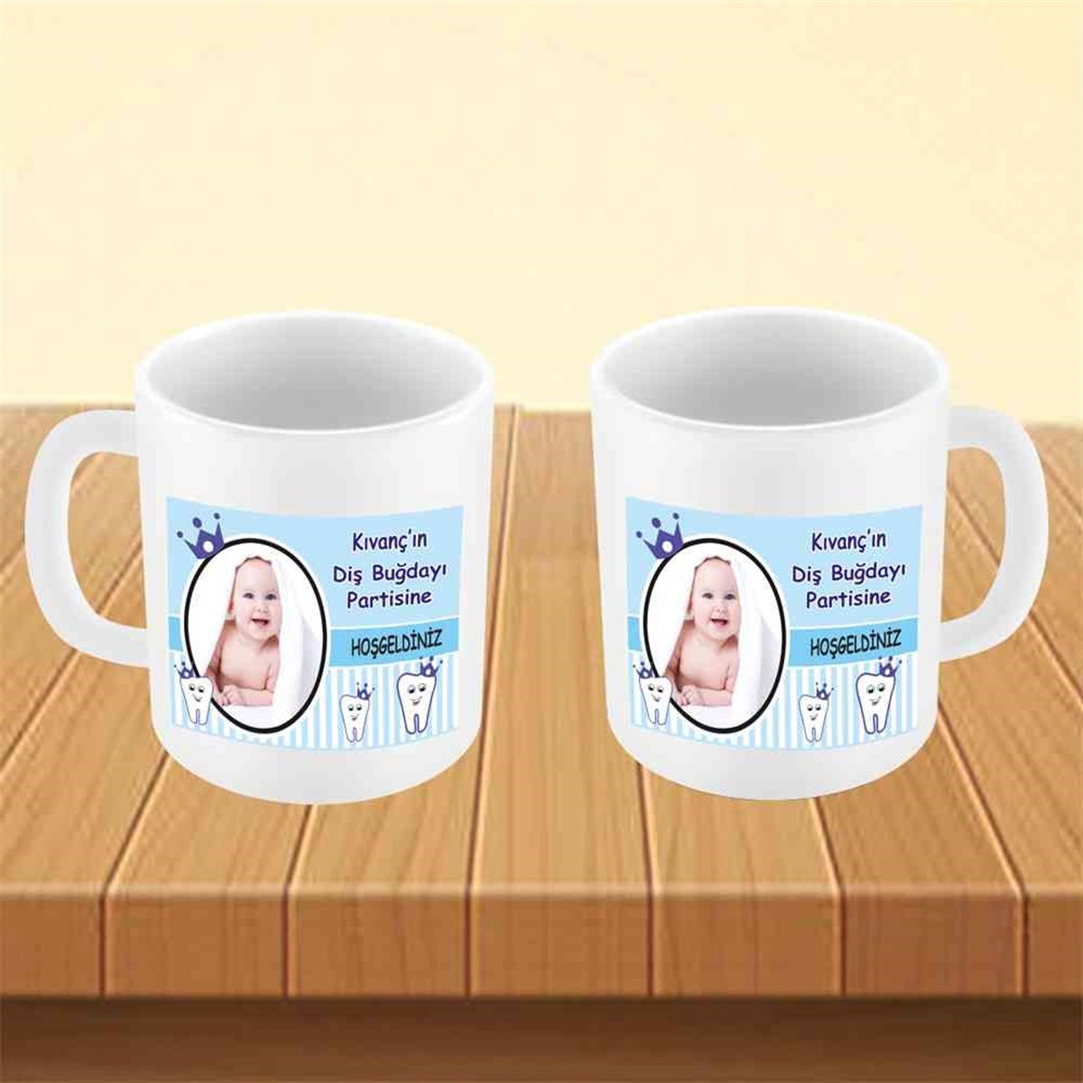Diş Buğdayı Mavi Taçlı Konsept Kupa Bardak Mug  