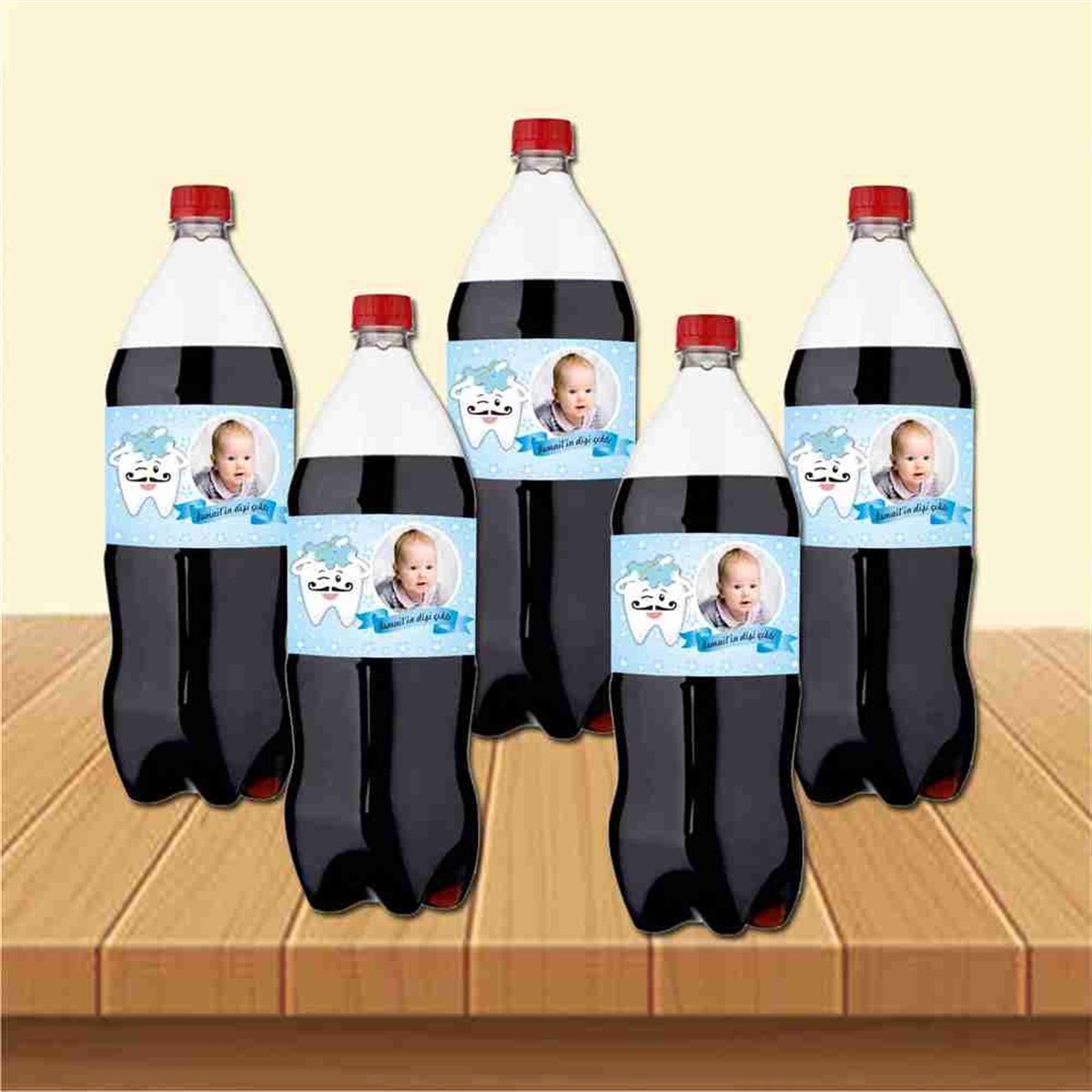 Diş Buğdayı Mavi Yıldızlı Cola Şisesi Bandı 