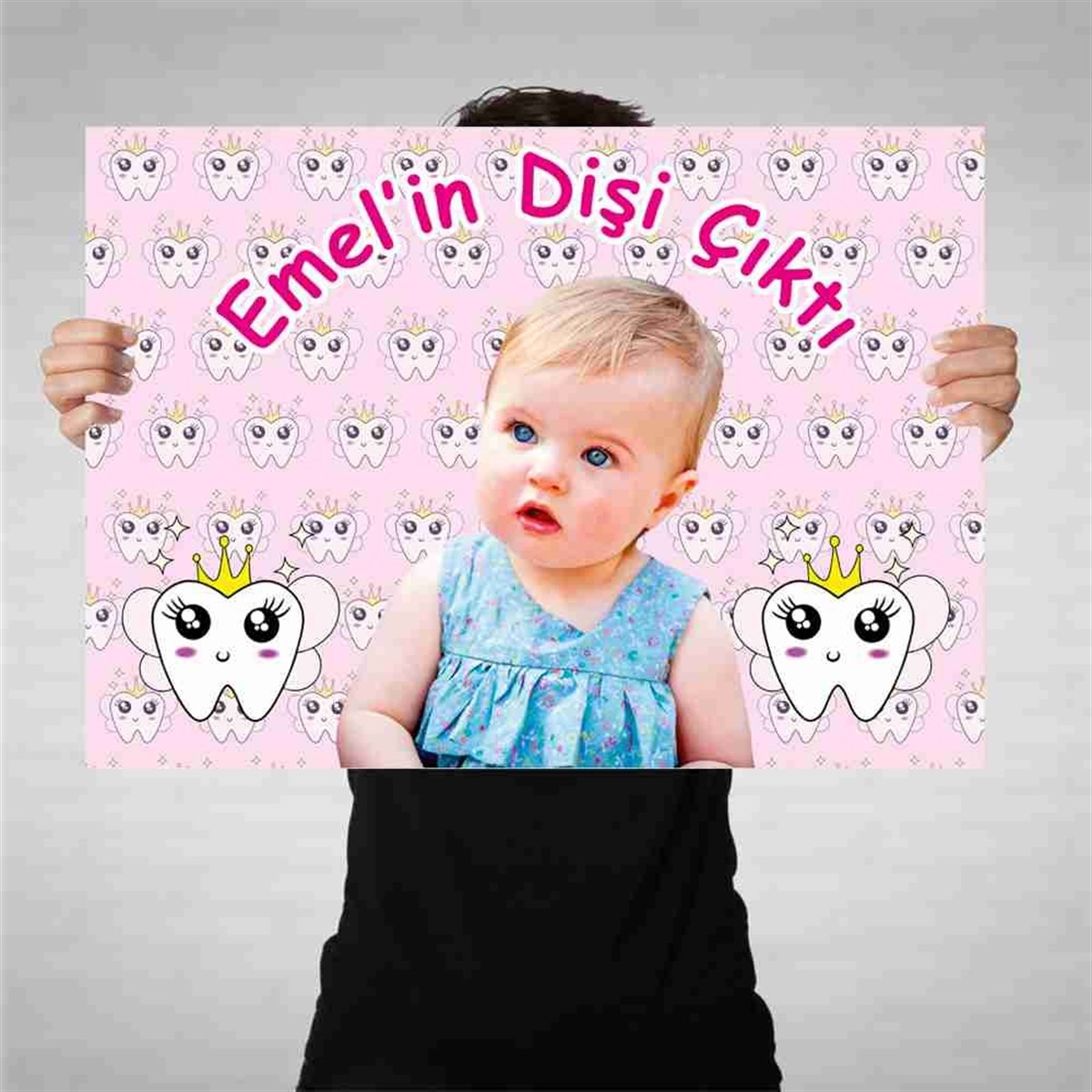 Diş Buğdayı Melekli Dişli Konsept Bez Afiş 