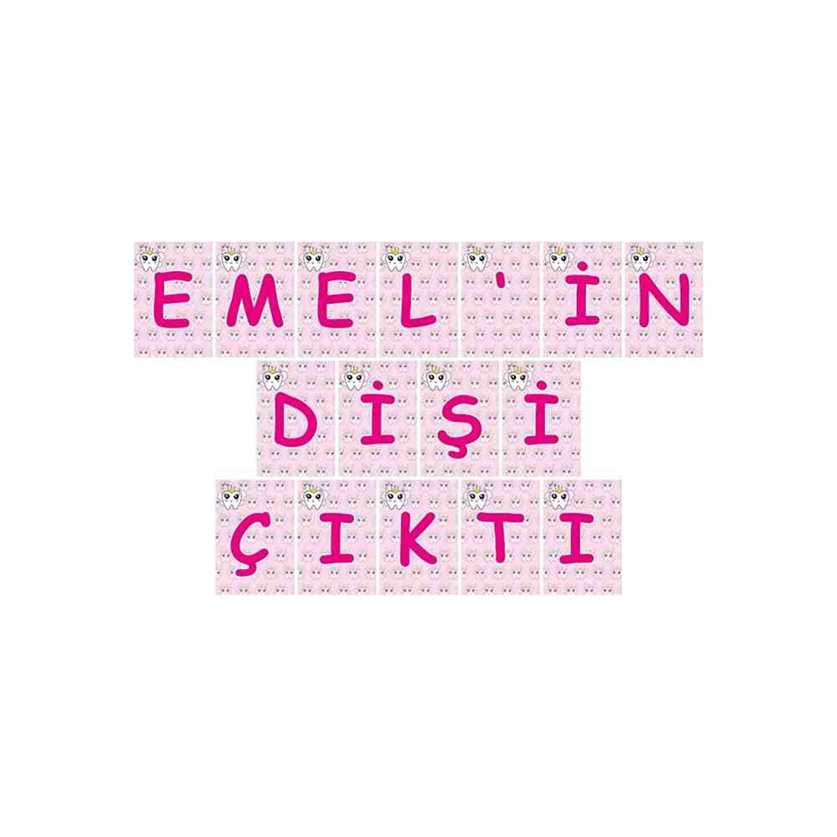 Diş Buğdayı Melekli Dişli Konsept Harf Banner 