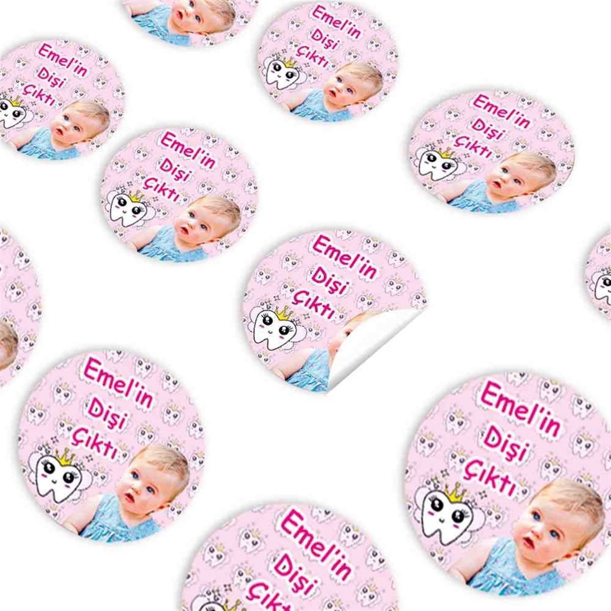 Diş Buğdayı Melekli Dişli Konsept Sticker 30 Adet 