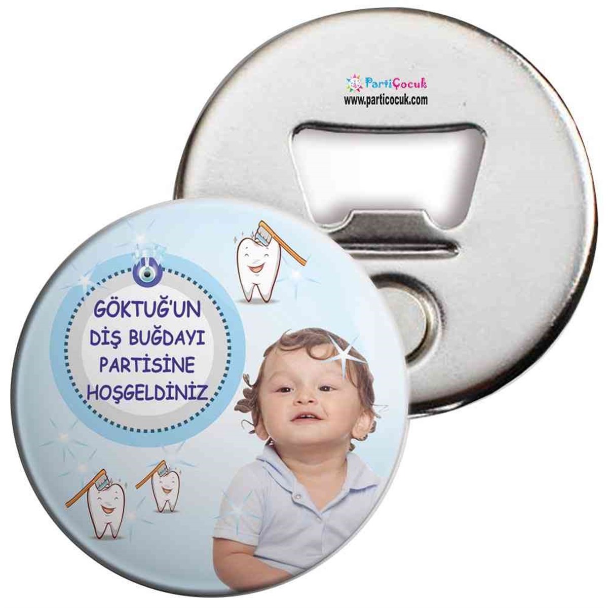 Diş Buğdayı Nazar Boncuklu Açacaklı Magnet 