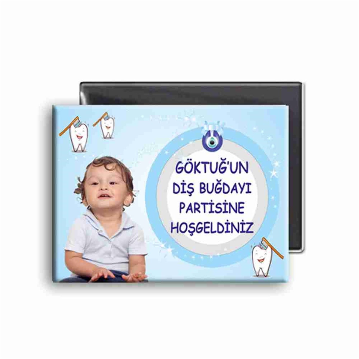 Diş Buğdayı Nazar Boncuklu Buzdolabı Magneti 