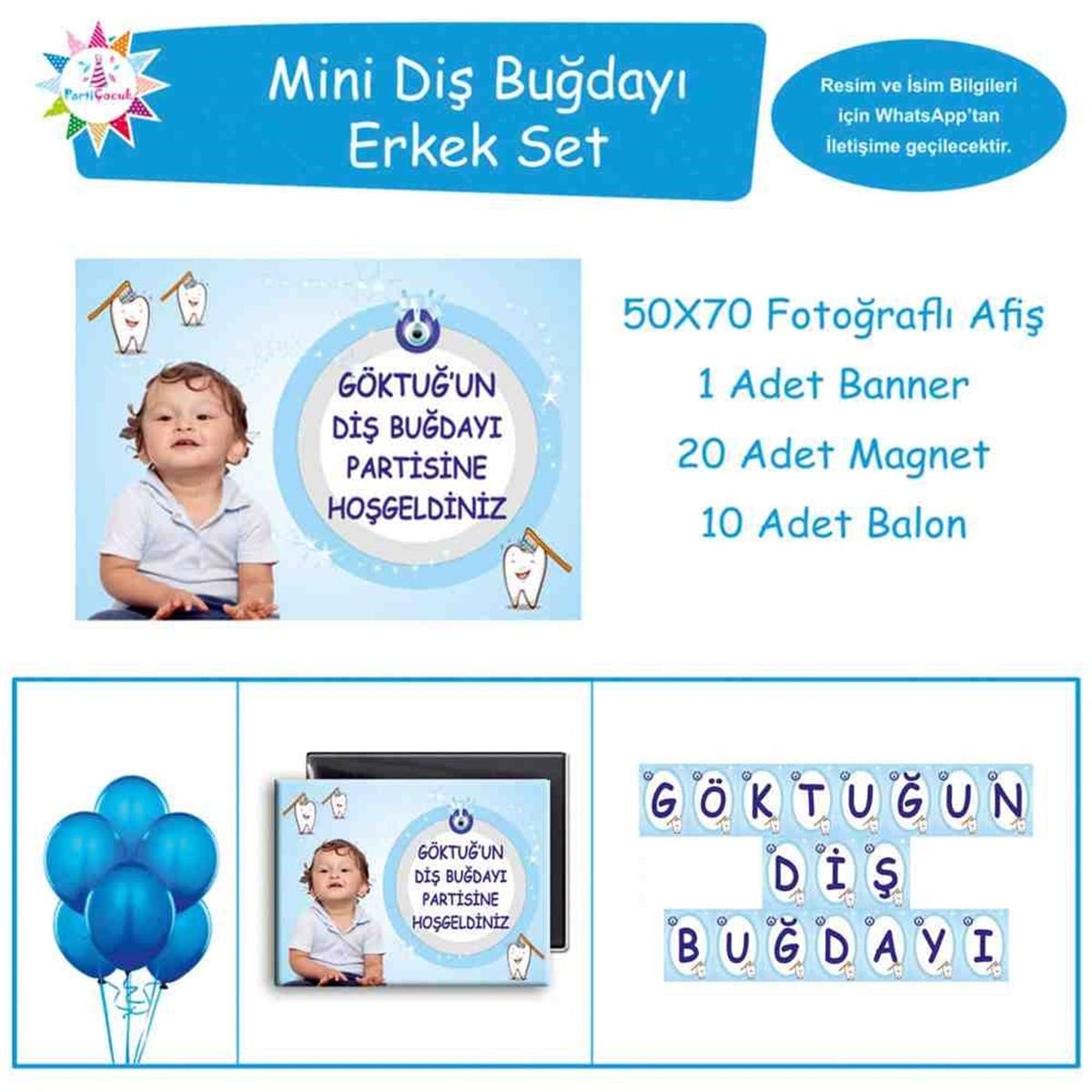 Diş Buğdayı Nazar Boncuklu Parti Seti Mini Set 