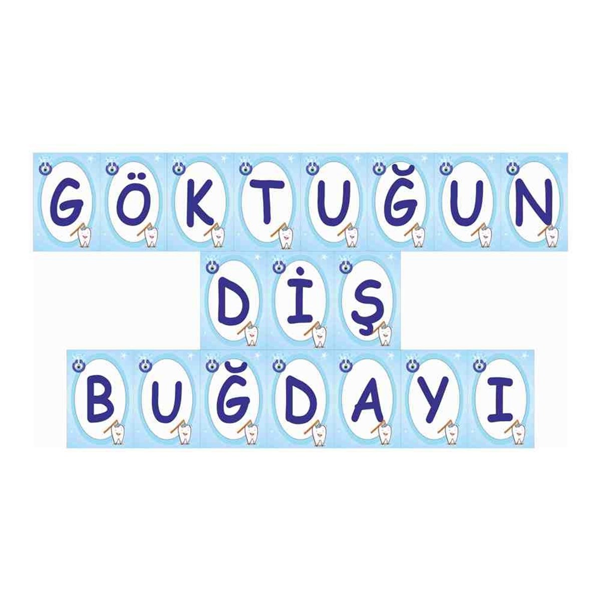 Diş Buğdayı Nazar Boncuklu Parti Seti Harf Banner 