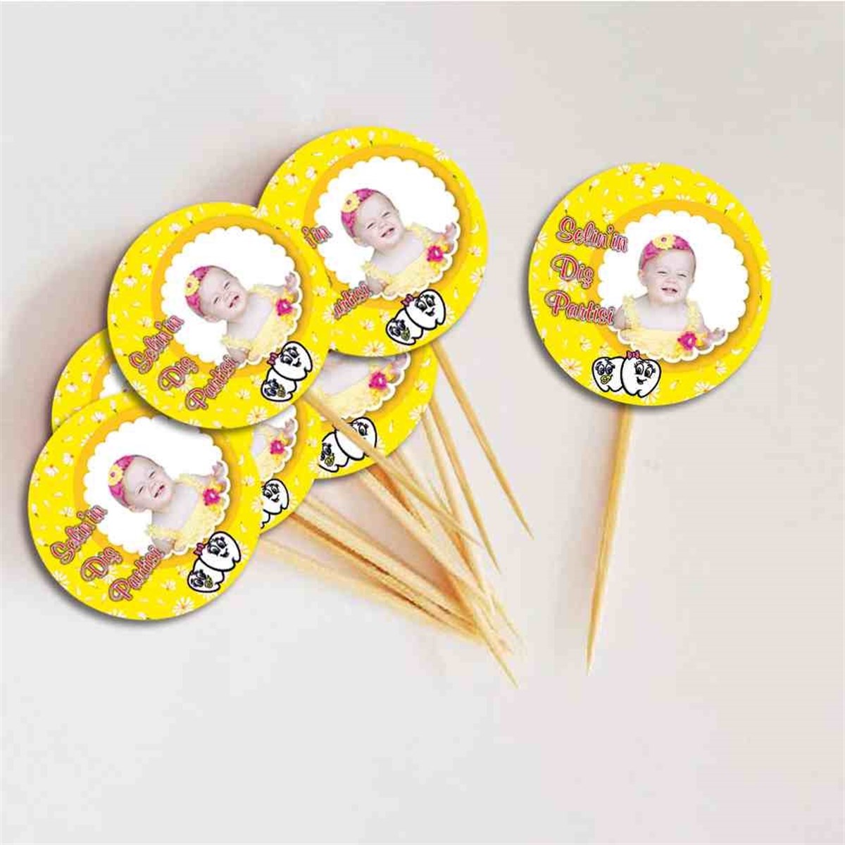 Diş Buğdayı Papatyalı Bebek Diş Cupcake Kurdanı 