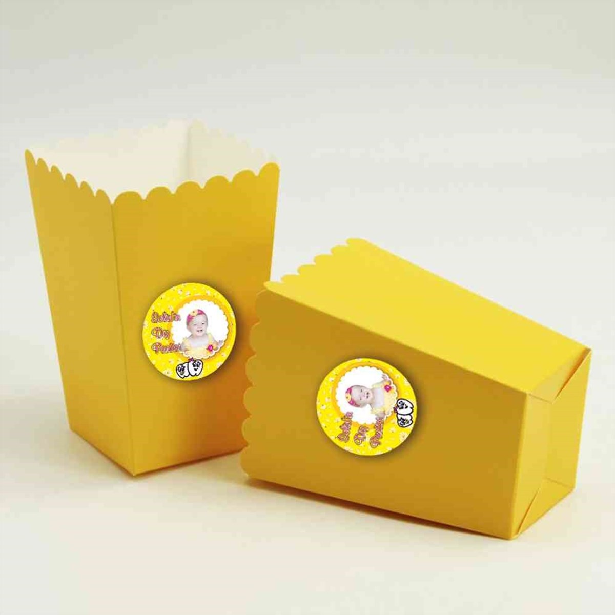 Diş Buğdayı Papatyalı Bebek Diş Popcorn Kutusu 10 Adet  