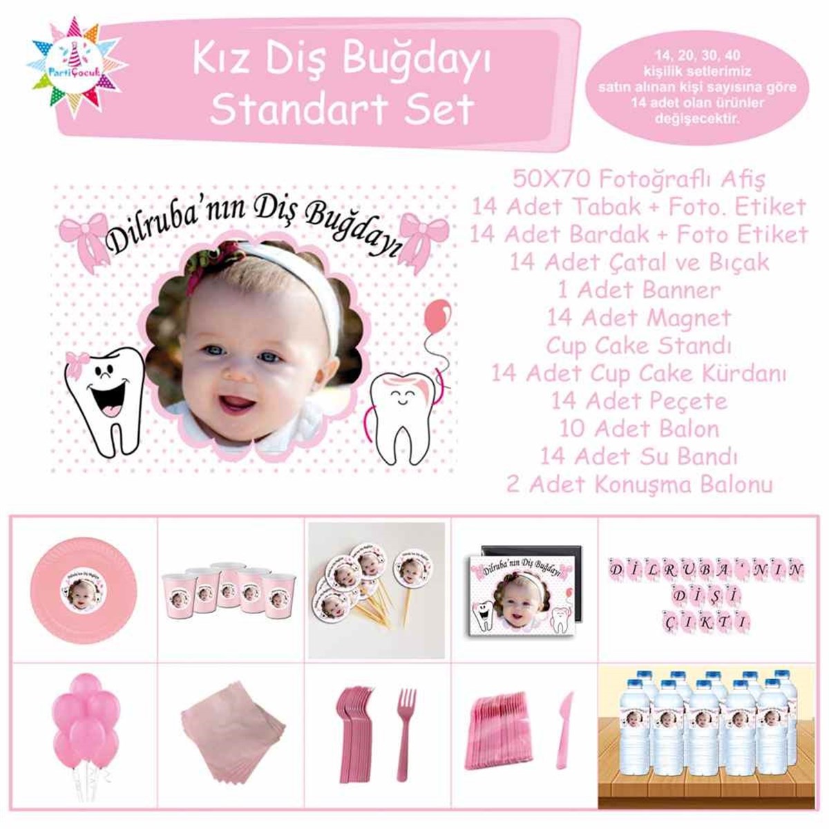 Diş Buğdayı Parti Yapan Diş Parti Set Standart Set 